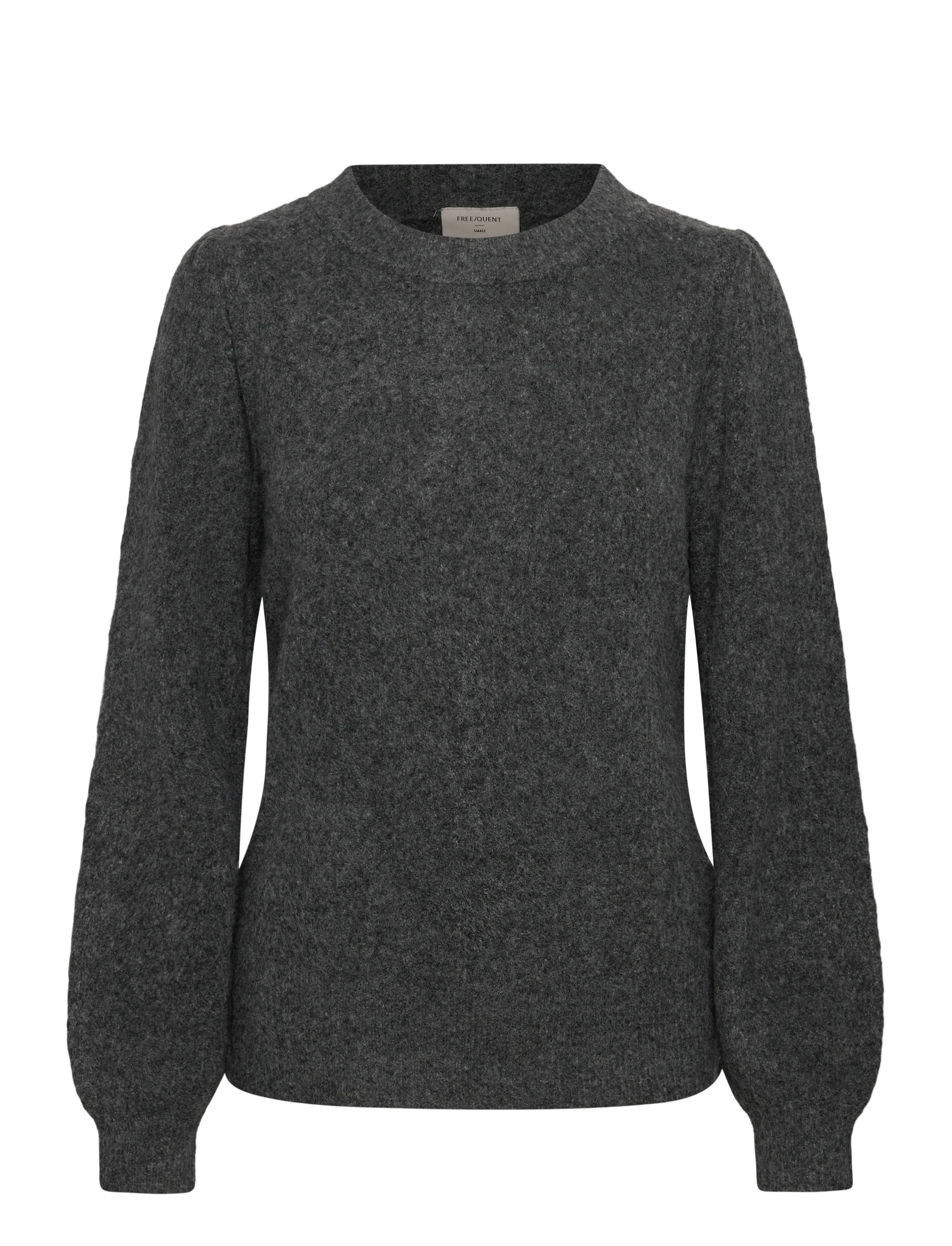 FREE/QUENT FQGRSEVALIN-PULLOVER - Tøj - DARK GREY MELANGE / grey
