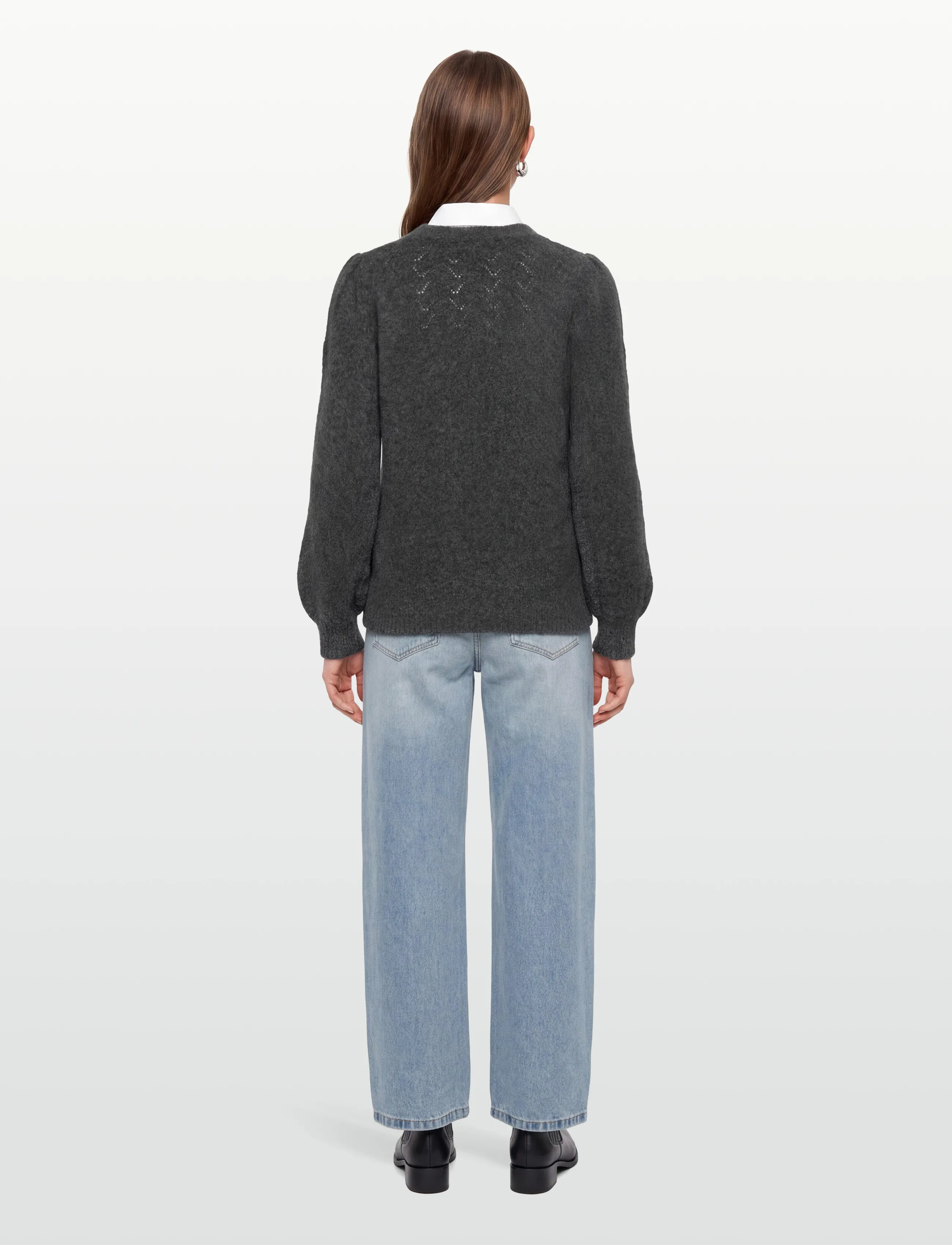 FREE/QUENT - FQGRSEVALIN-PULLOVER - laveste priser - dark grey melange - 4