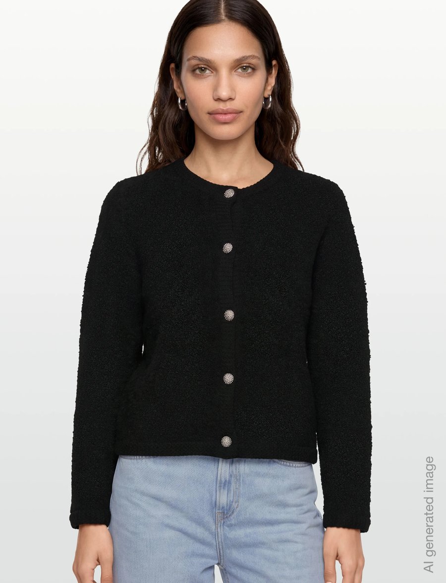 FREE/QUENT - FQGRSCHRISTA-CARDIGAN - strickjacken - black - 3
