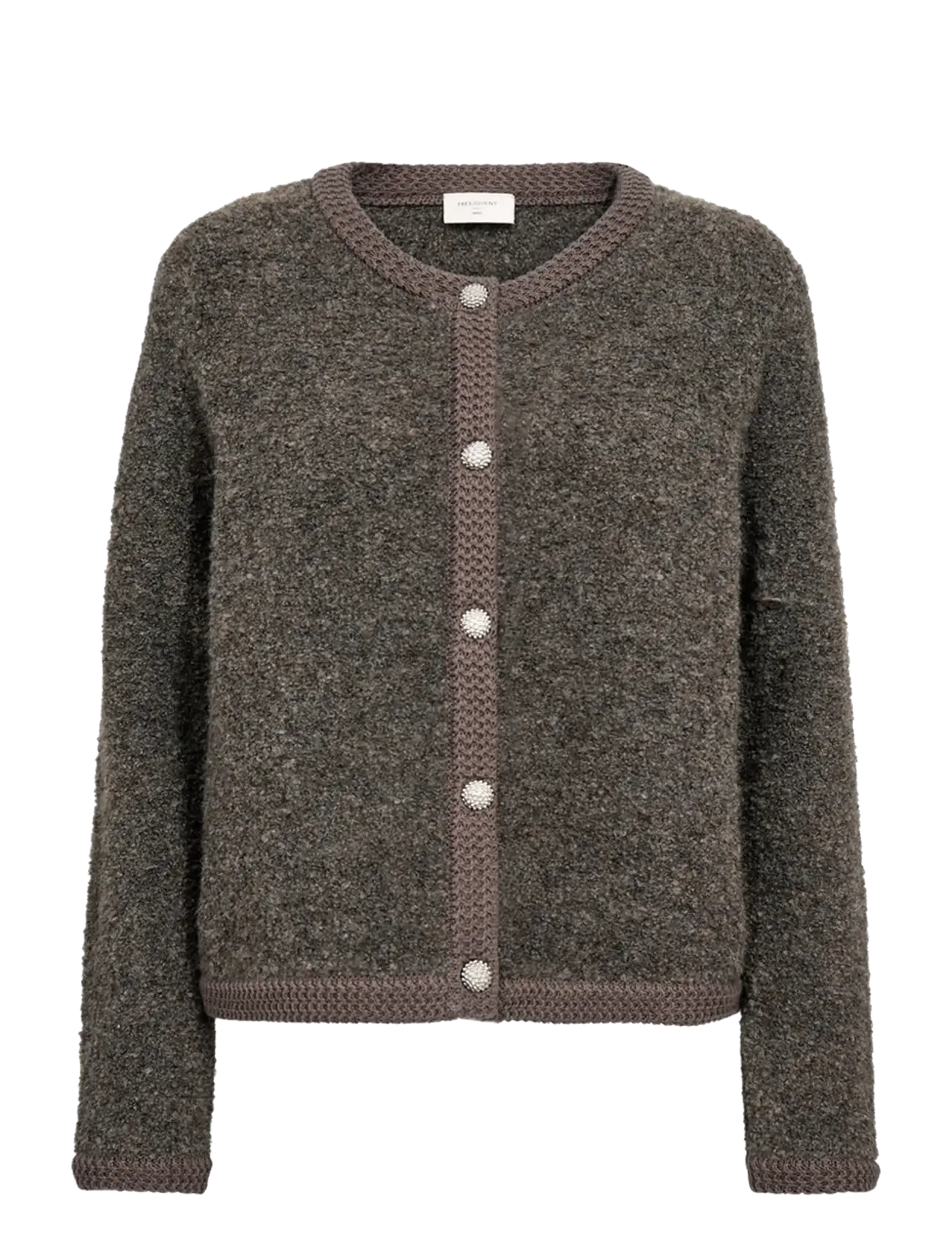 FREE/QUENT FQGRSCHRISTA-CARDIGAN - Clothing - MOREL MELANGE / brown