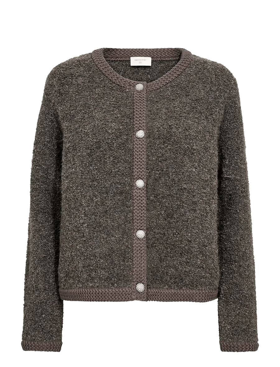 FREE/QUENT - FQGRSCHRISTA-CARDIGAN - koftor - morel melange - 1