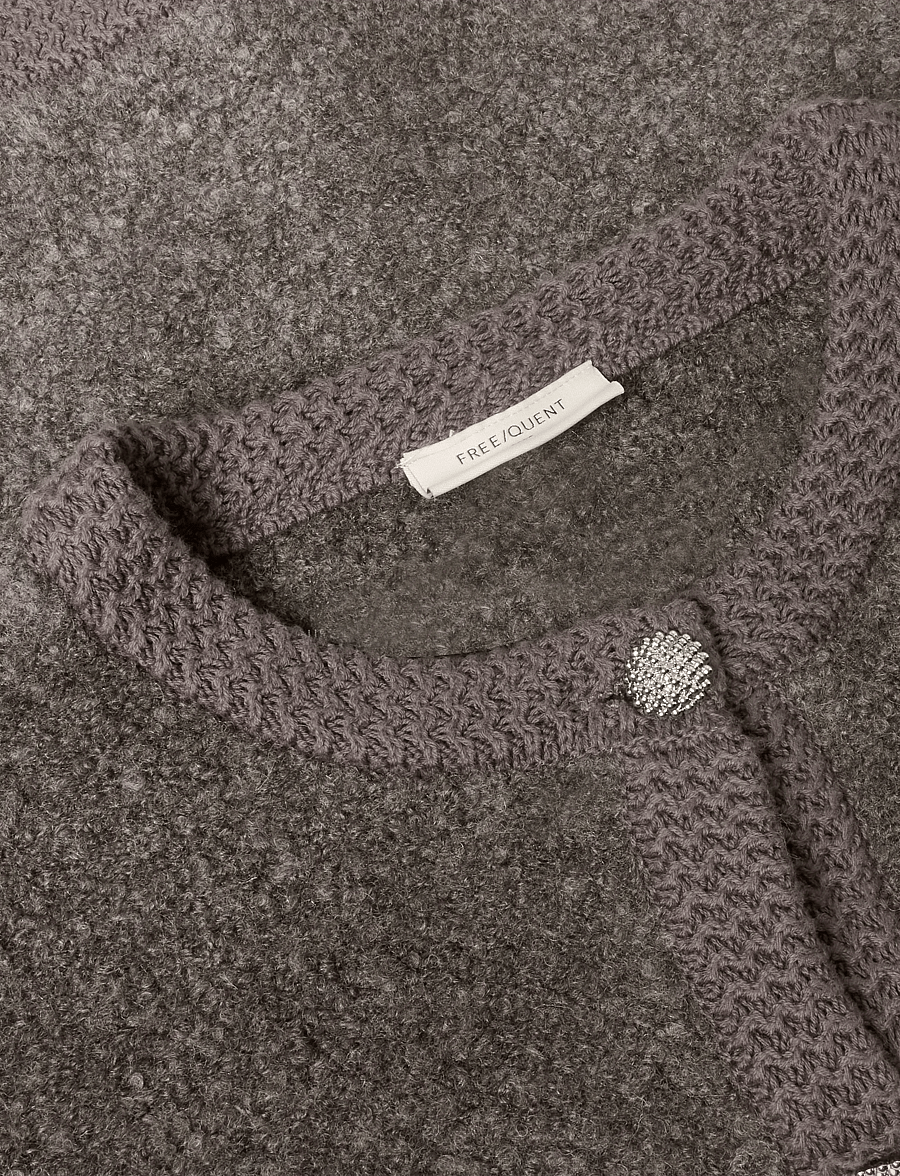FREE/QUENT - FQGRSCHRISTA-CARDIGAN - koftor - morel melange - 4
