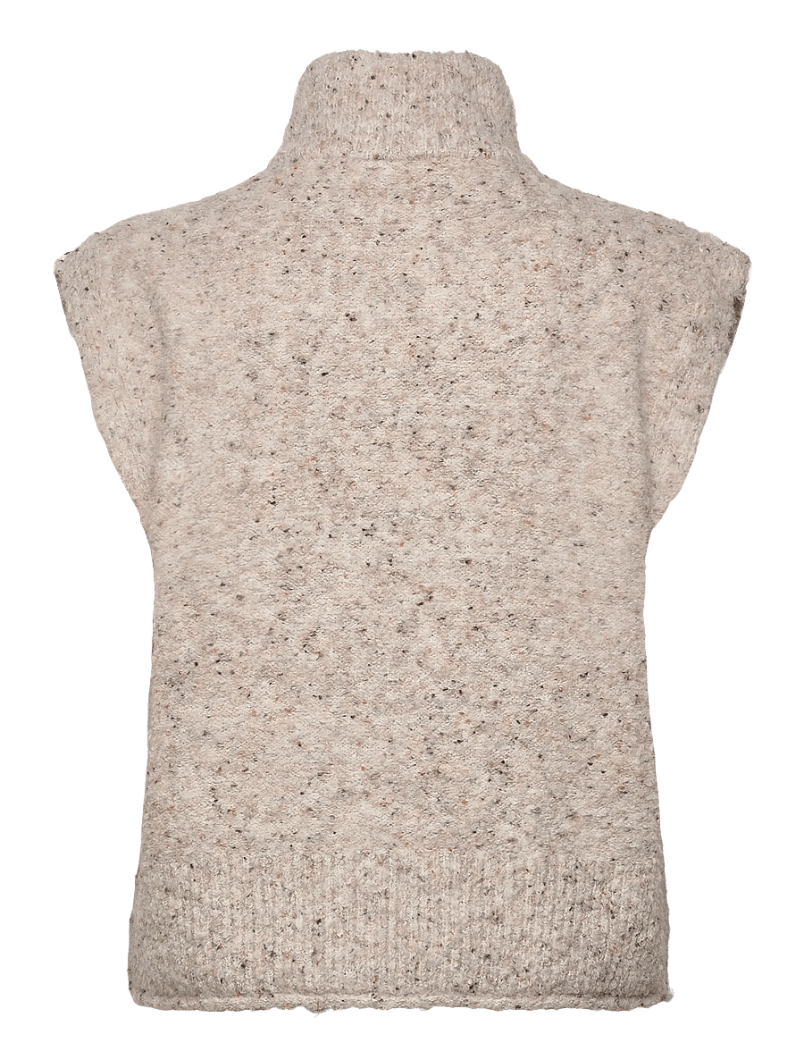 FREE/QUENT - FQGRSNEMES-WAISTCOAT - kootud vestid - moonbeam melange - 2