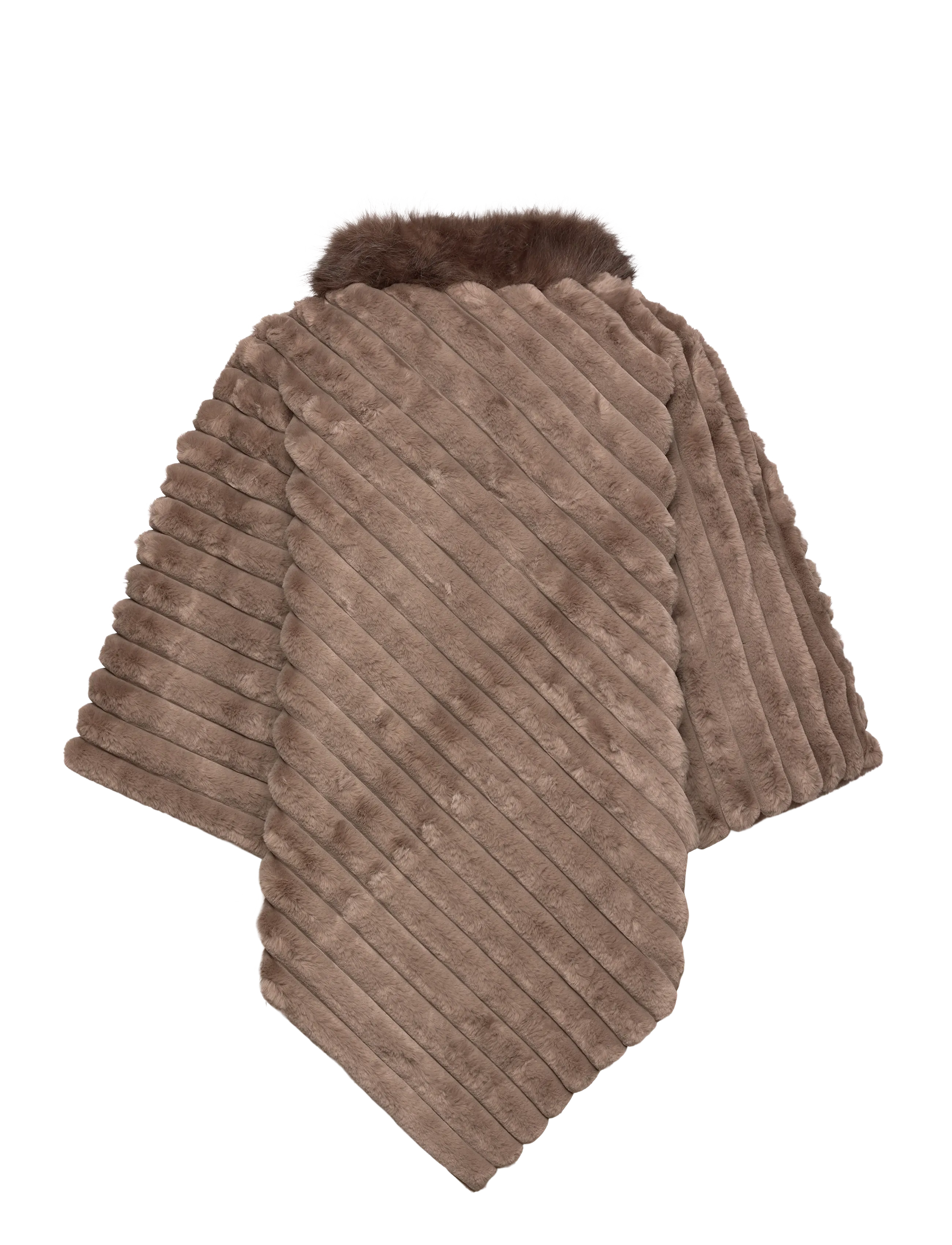 FREE/QUENT - Cape from Freequent - fuskpäls - desert taupe w. morel - 2