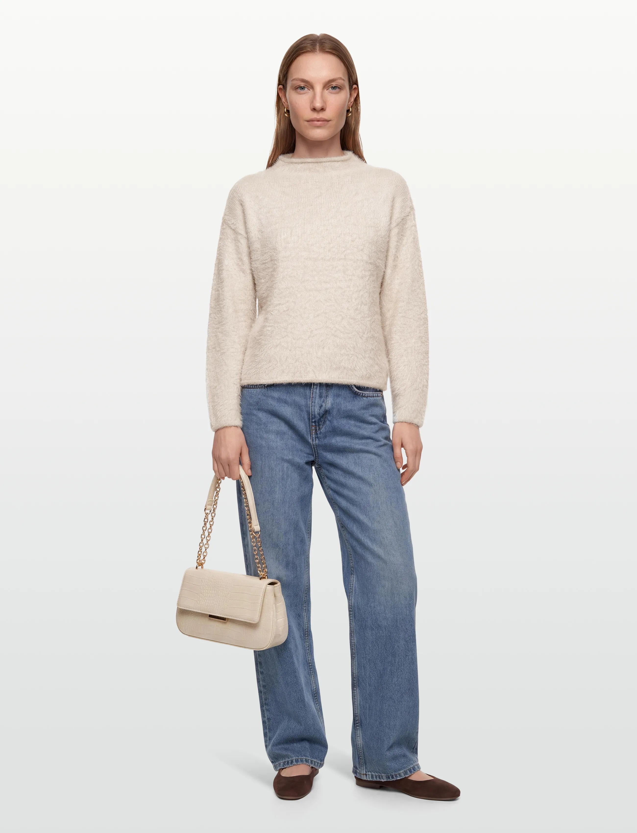 FREE/QUENT Fqcat-Pullover, L, Knitwear, Creme - Turtleneck, Frauen