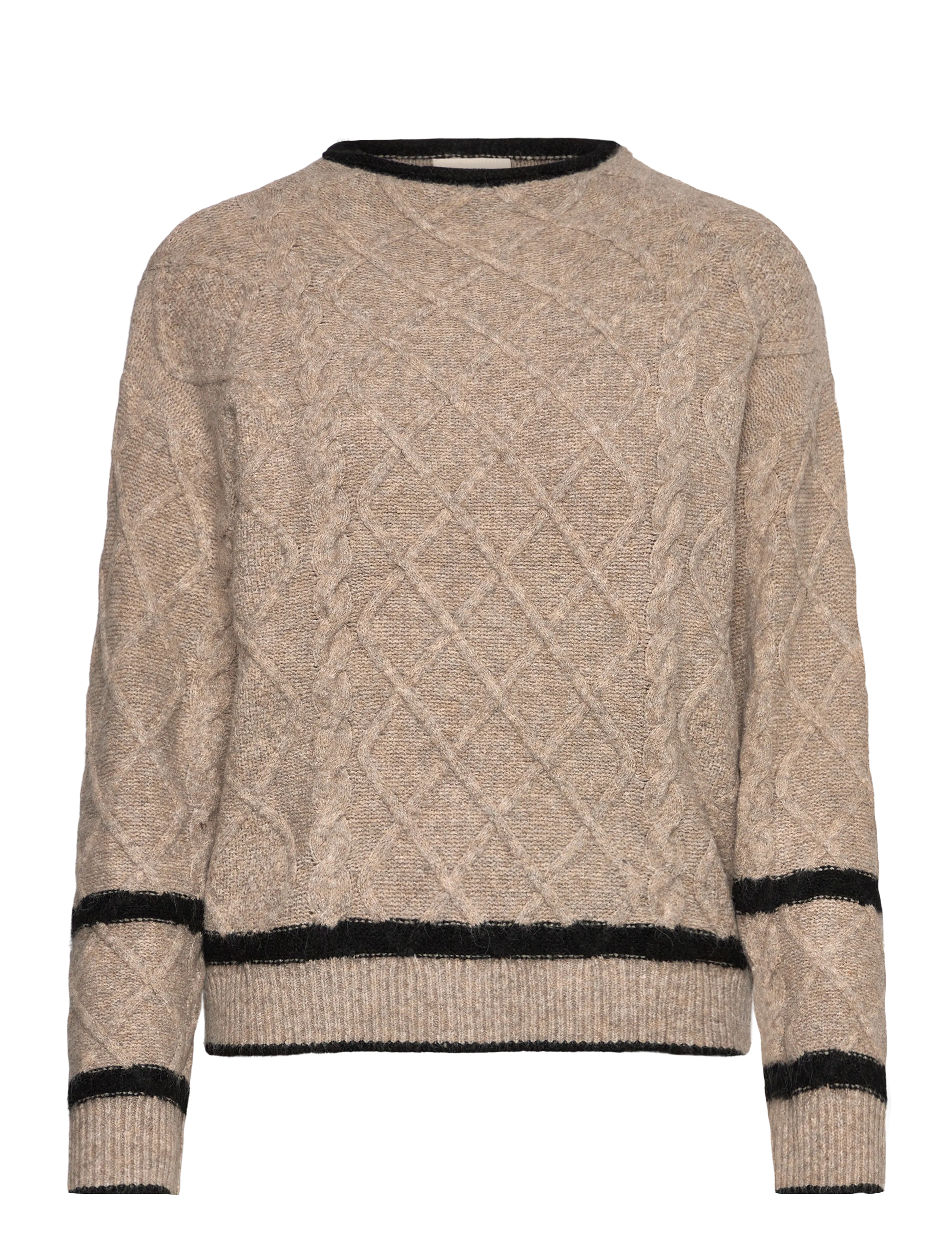 FREE/QUENT - FQHIRO-PULLOVER - kampsunid - desert taupe mel. w. black - 1