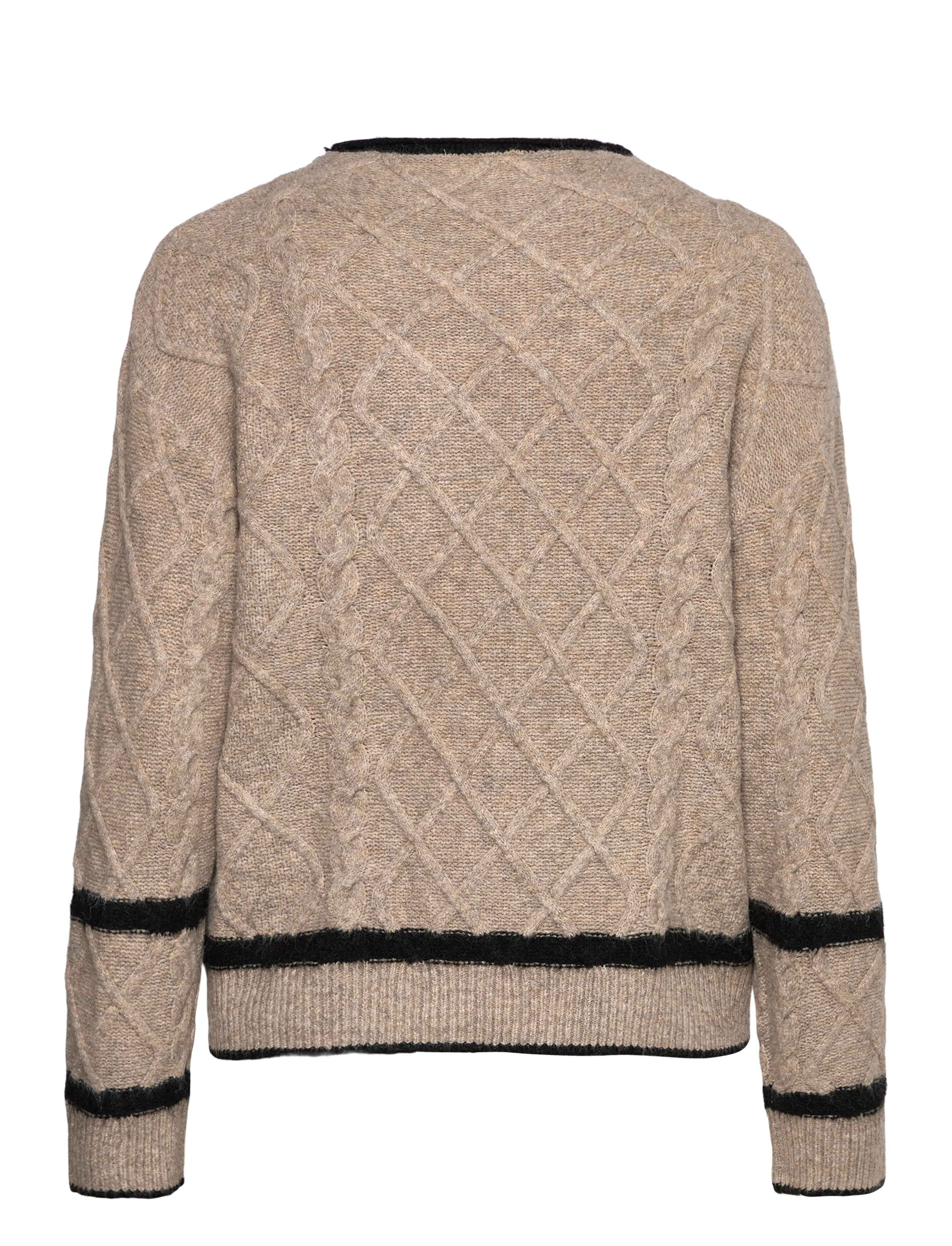 FREE/QUENT - FQHIRO-PULLOVER - kampsunid - desert taupe mel. w. black - 2