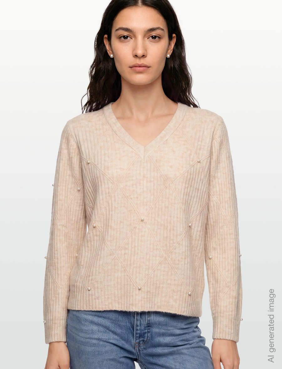 FREE/QUENT - FQPEARLY-PULLOVER - jumpers - moonbeam melange - 3