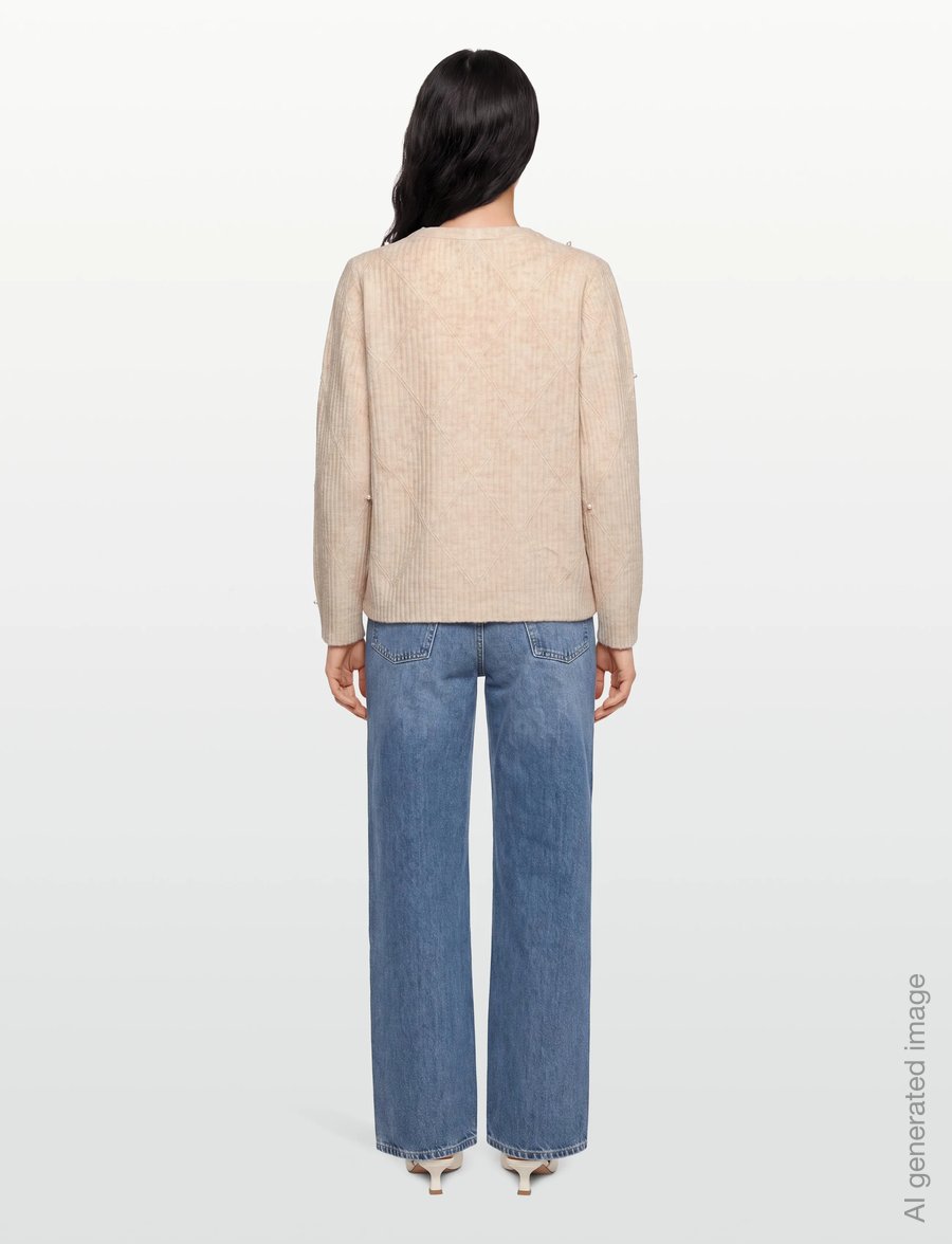 FREE/QUENT - FQPEARLY-PULLOVER - jumpers - moonbeam melange - 4