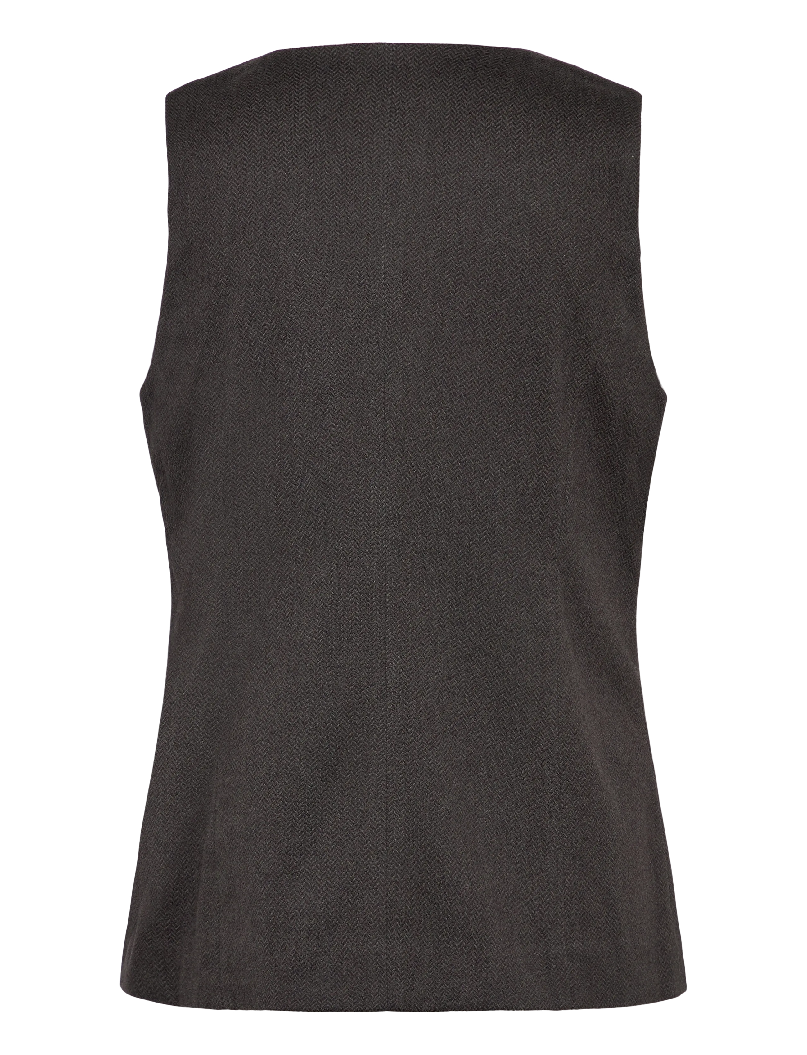 FREE/QUENT - Waistcoat from Freequent in a soft material with herringbone pattern and lining. - uzvalka vestes - black w. magnet - 2