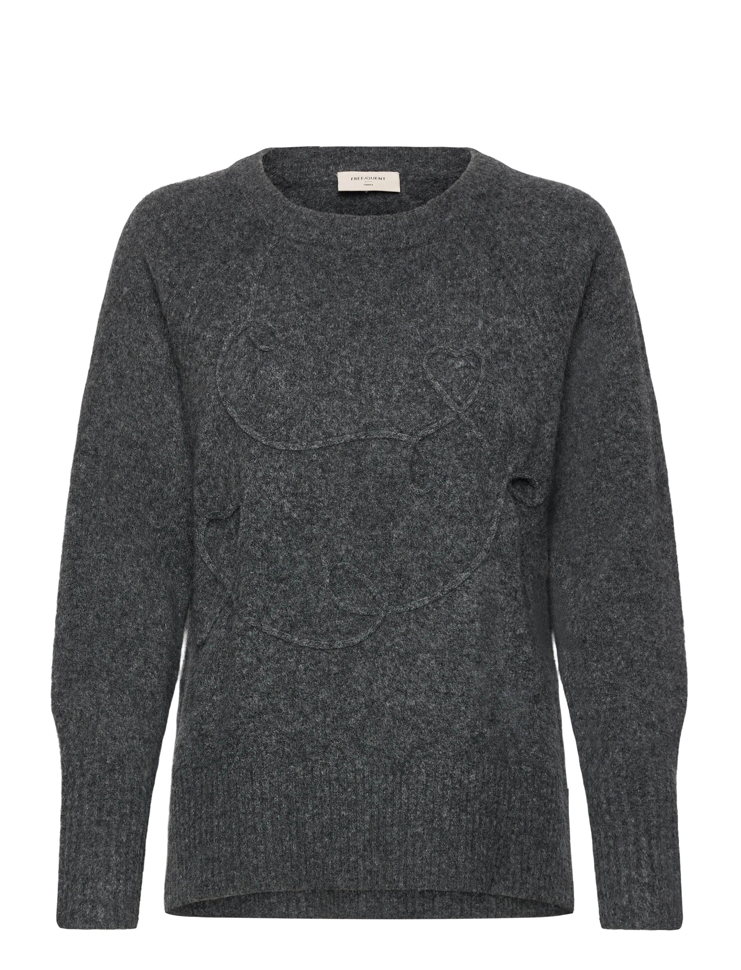 FREE/QUENT FQGRSEVALIN-PULLOVER - Transitional Layering - DARK GREY MELANGE / grey