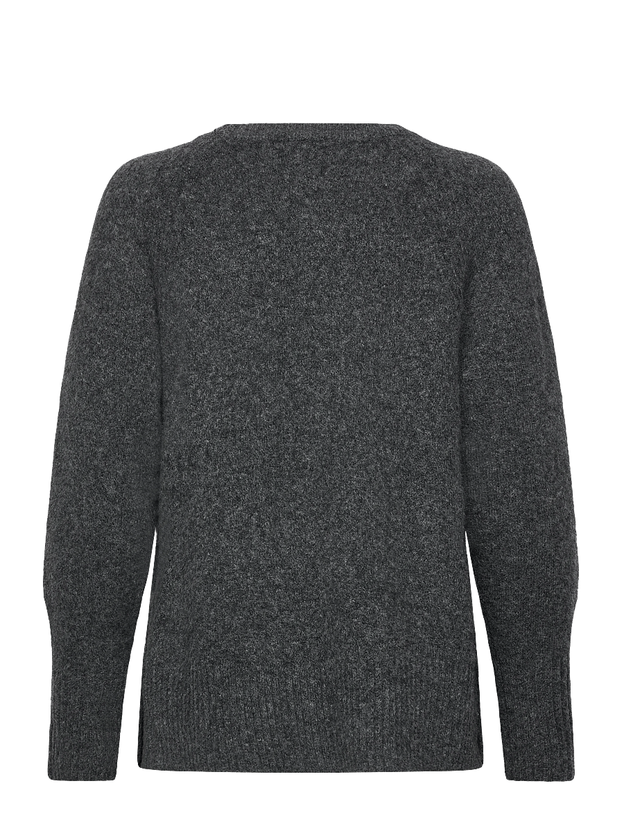 FREE/QUENT - Pullover - stickade tröjor - dark grey melange - 2