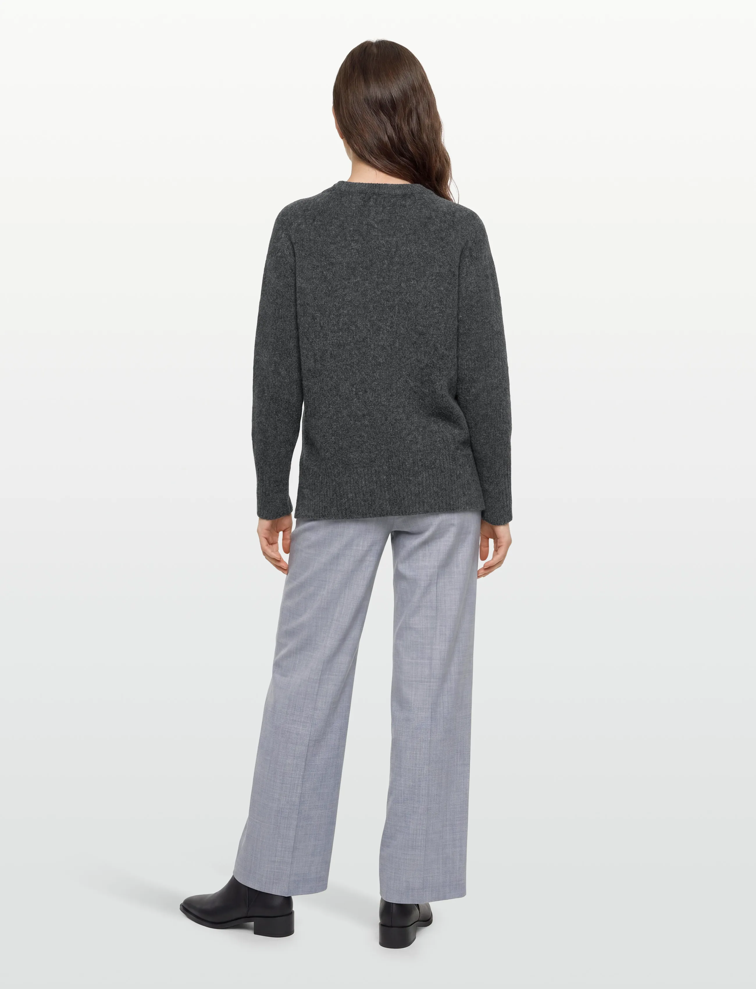 FREE/QUENT - FQGRSEVALIN-PULLOVER - laveste priser - dark grey melange - 4
