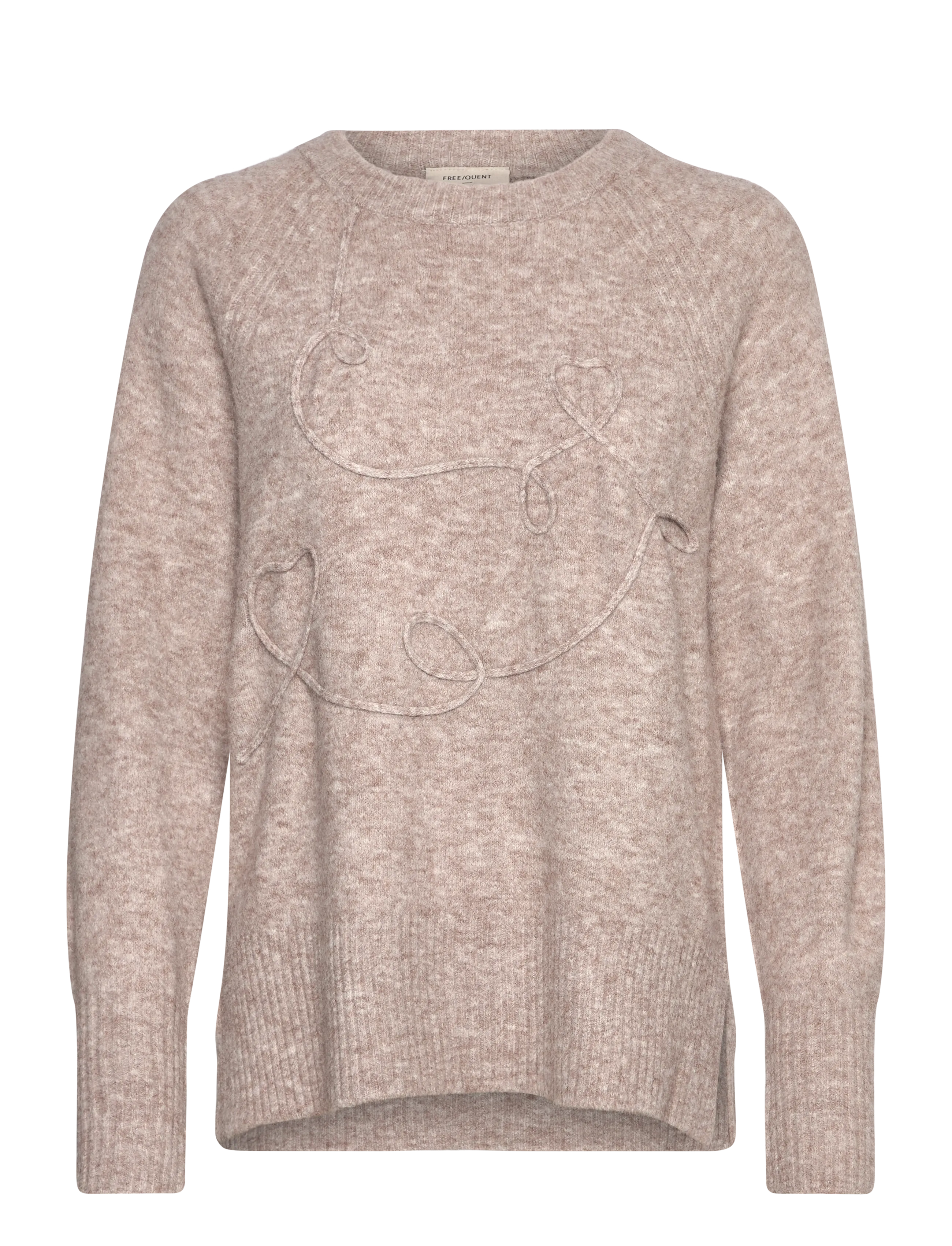 FREE/QUENT FQGRSEVALIN-PULLOVER - Pullover - DESERT TAUPE MELANGE / beige