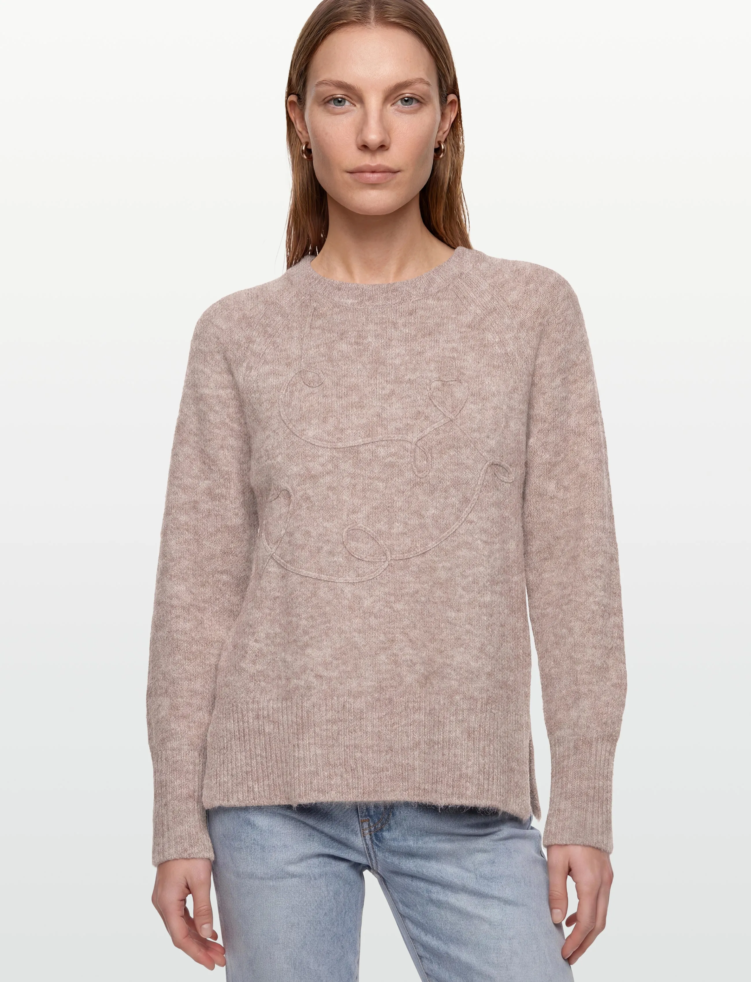 FREE/QUENT - FQGRSEVALIN-PULLOVER - pullover - desert taupe melange - 3