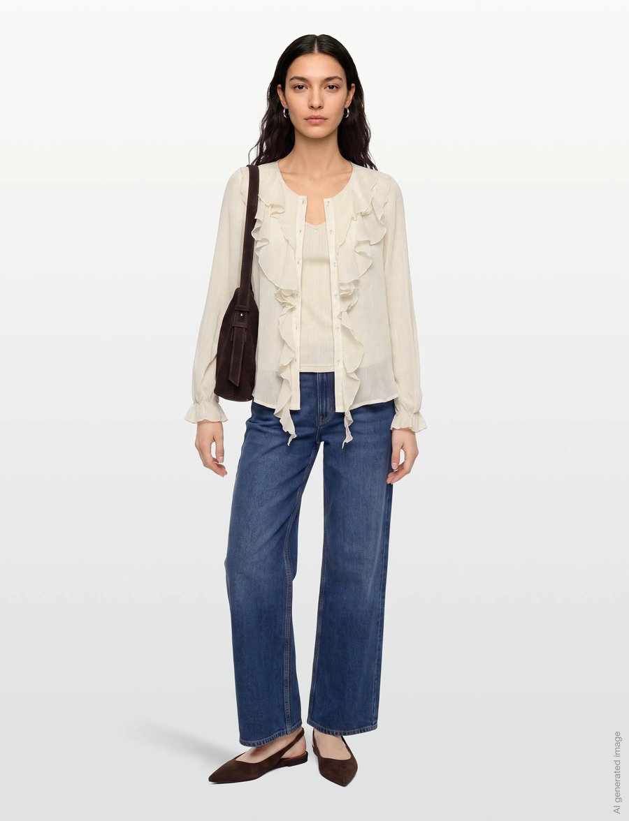 FREE/QUENT - FQDITTE-BLOUSE - långärmade blusar - moonbeam - 0