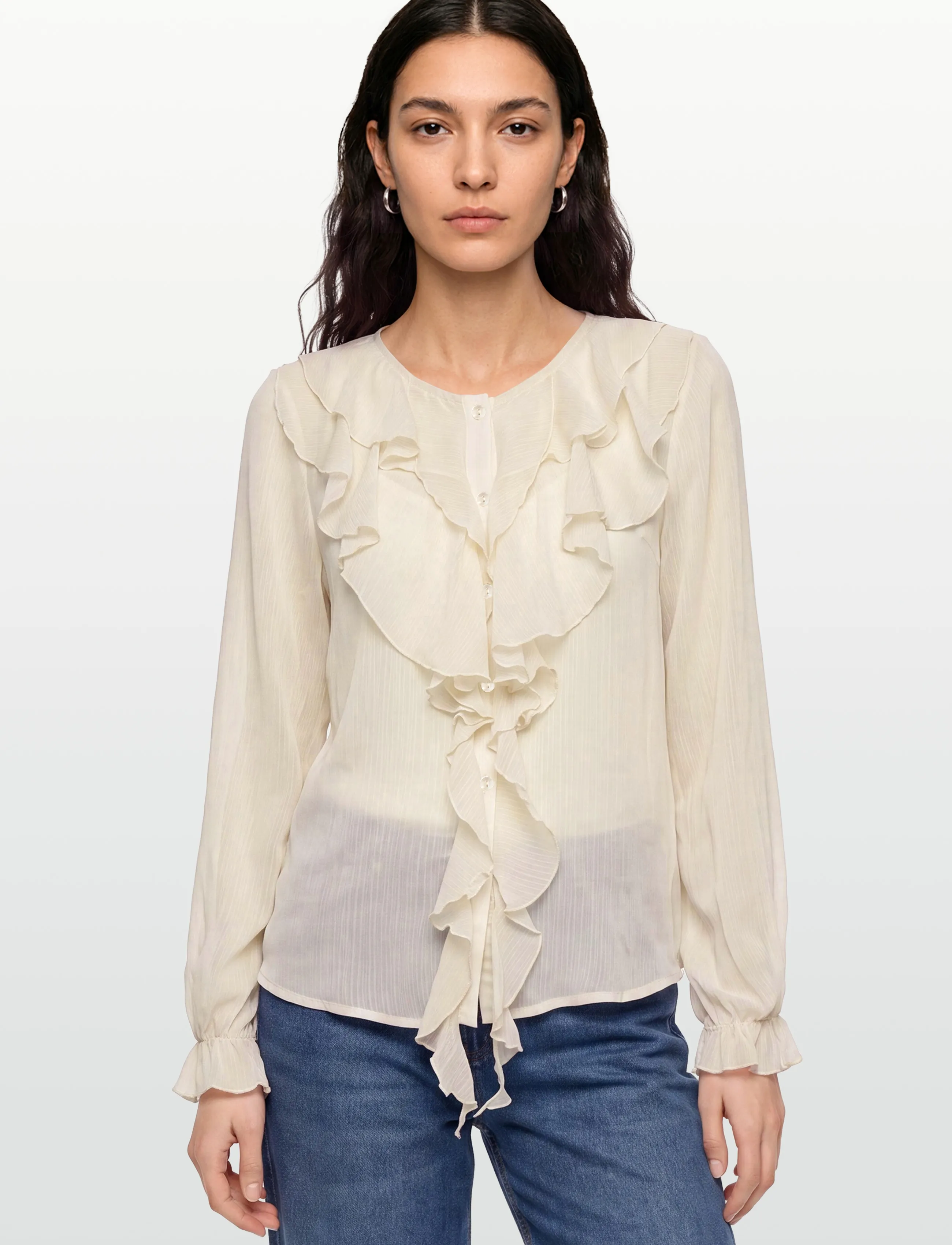 FREE/QUENT - FQDITTE-BLOUSE - pikkade varrukatega pluusid - moonbeam - 3