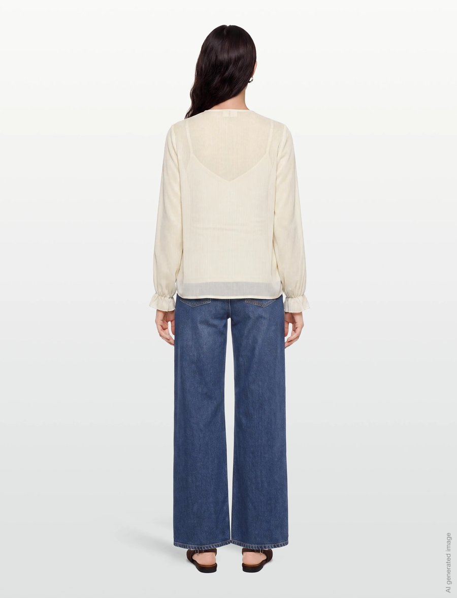 FREE/QUENT - FQDITTE-BLOUSE - långärmade blusar - moonbeam - 4