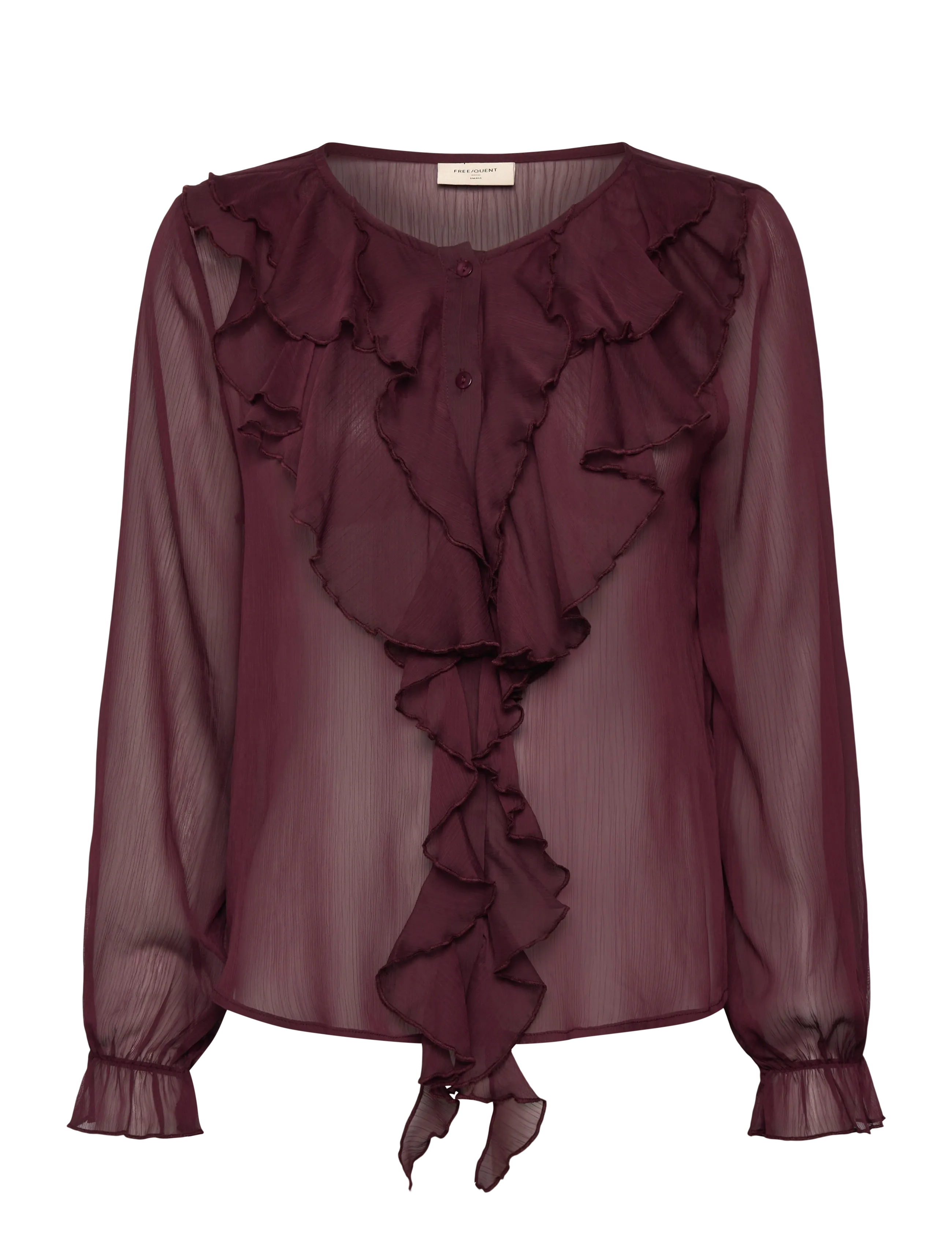 FREE/QUENT FQDITTE-BLOUSE - Langerma blússur - PORT ROYALE / burgundy