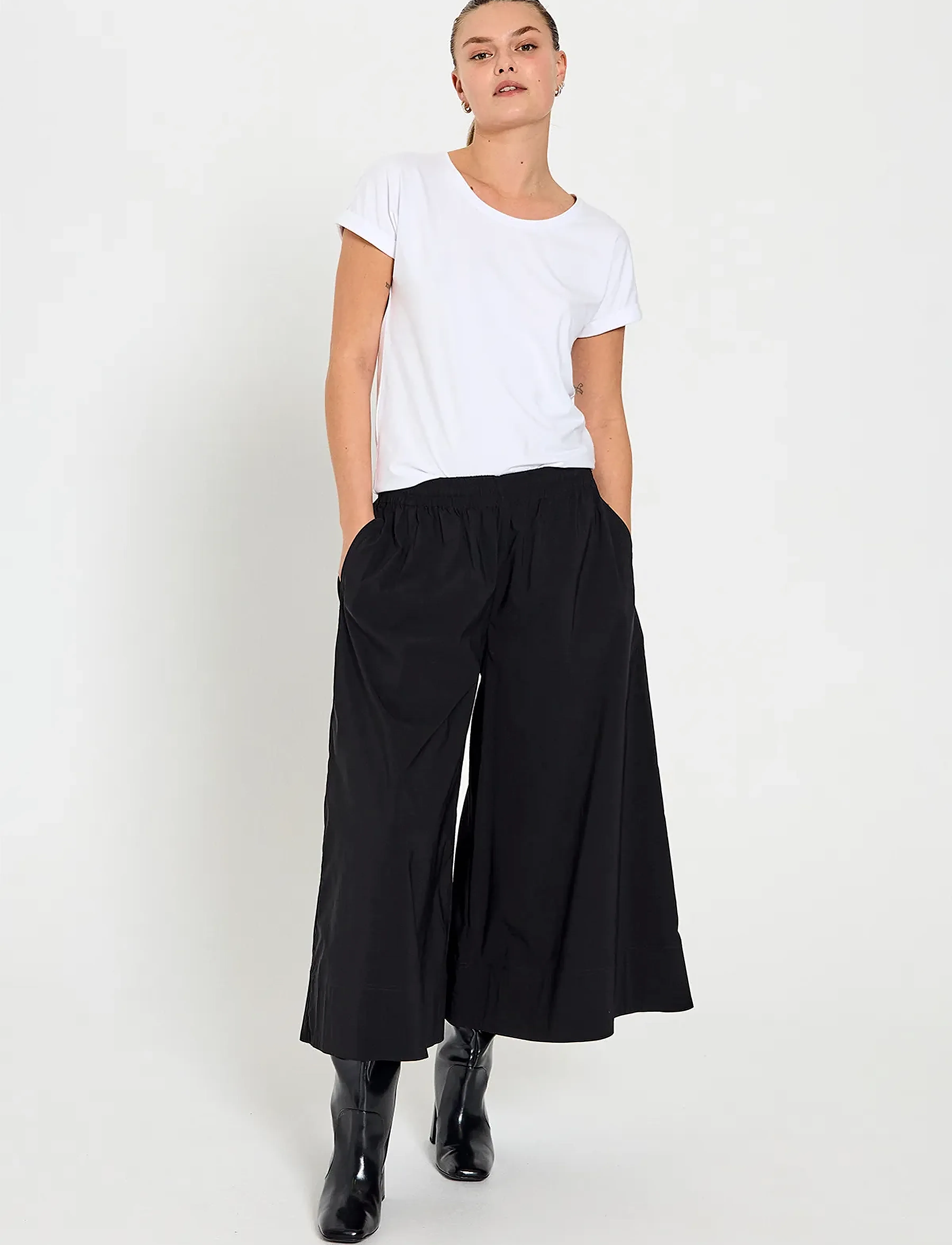 FREE/QUENT FQJULES-PANTS - Hosen - BLACK / black