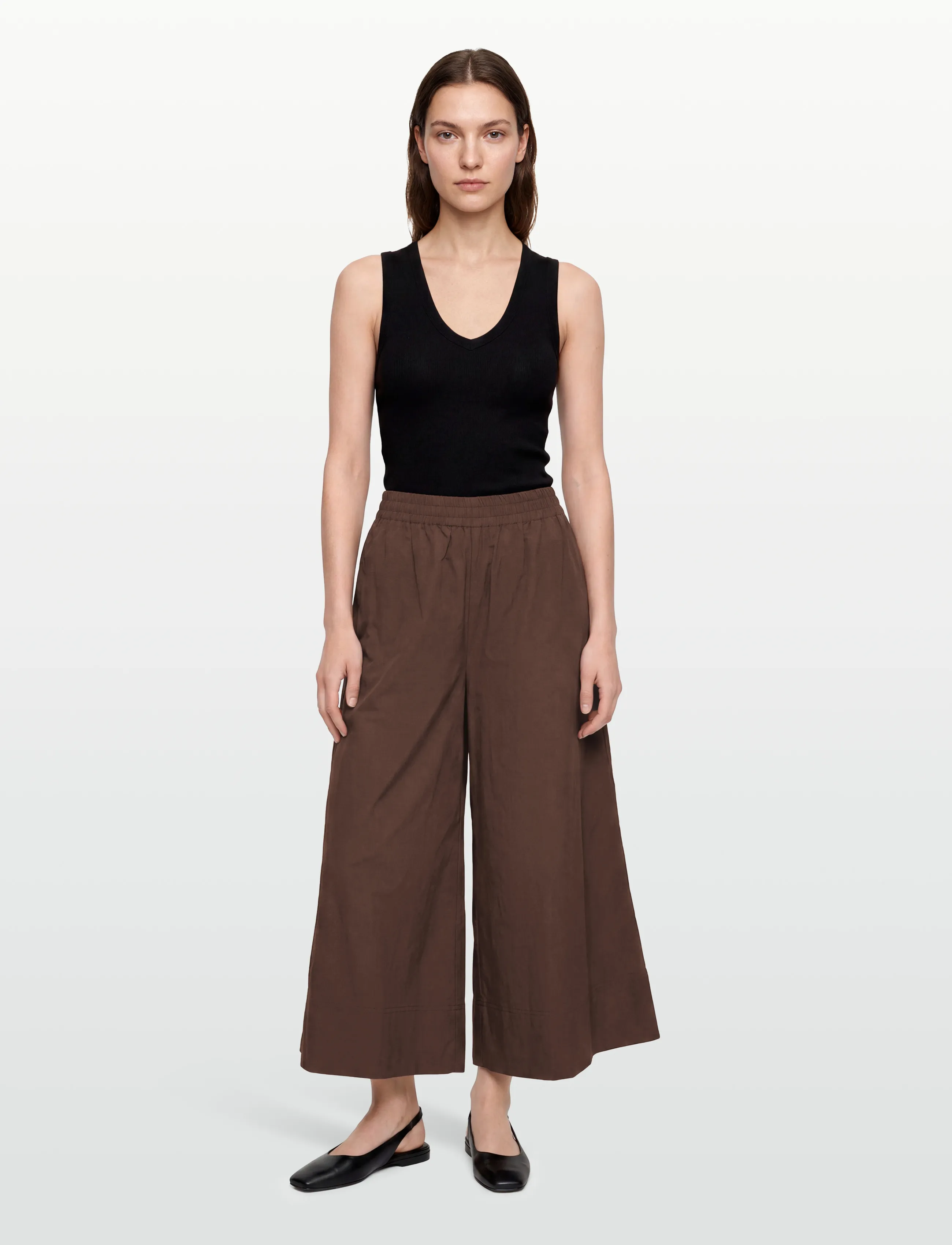 FREE/QUENT - FQJULES-PANTS - culottes-housut - coffee bean - 0