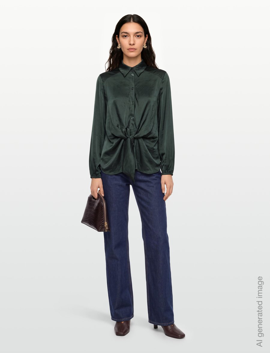 FREE/QUENT - FQDOVE-BLOUSE - långärmade blusar - deep forest - 0