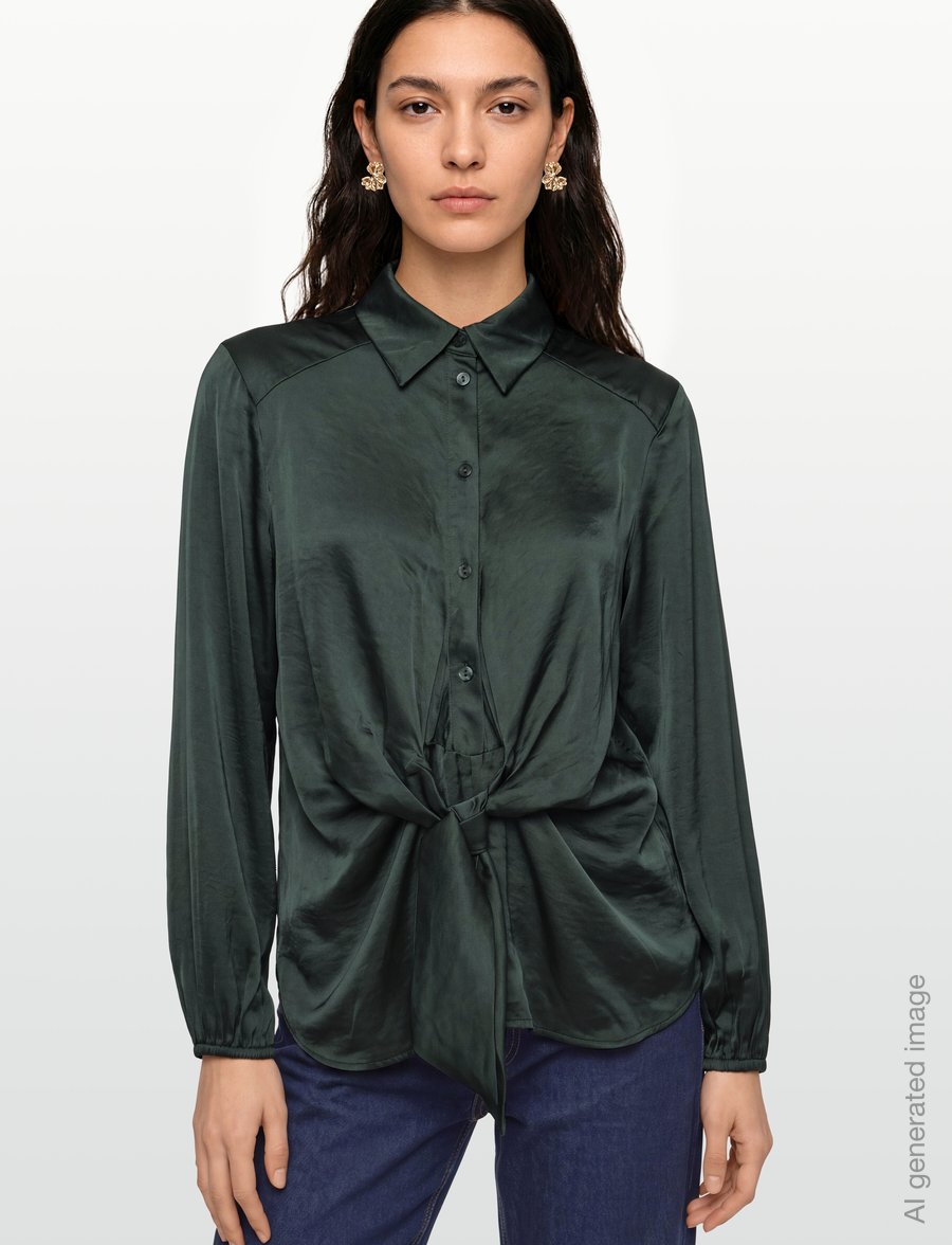 FREE/QUENT - FQDOVE-BLOUSE - långärmade blusar - deep forest - 3