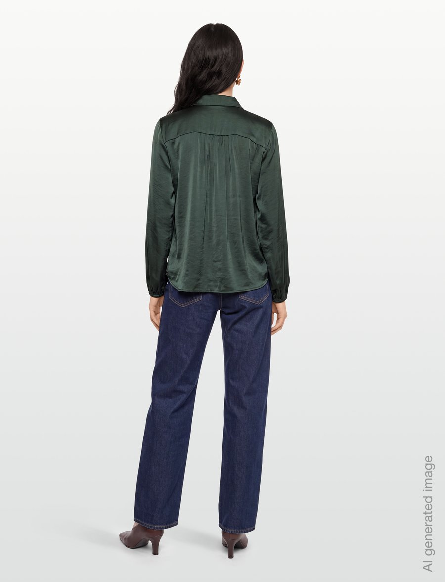 FREE/QUENT - FQDOVE-BLOUSE - långärmade blusar - deep forest - 4