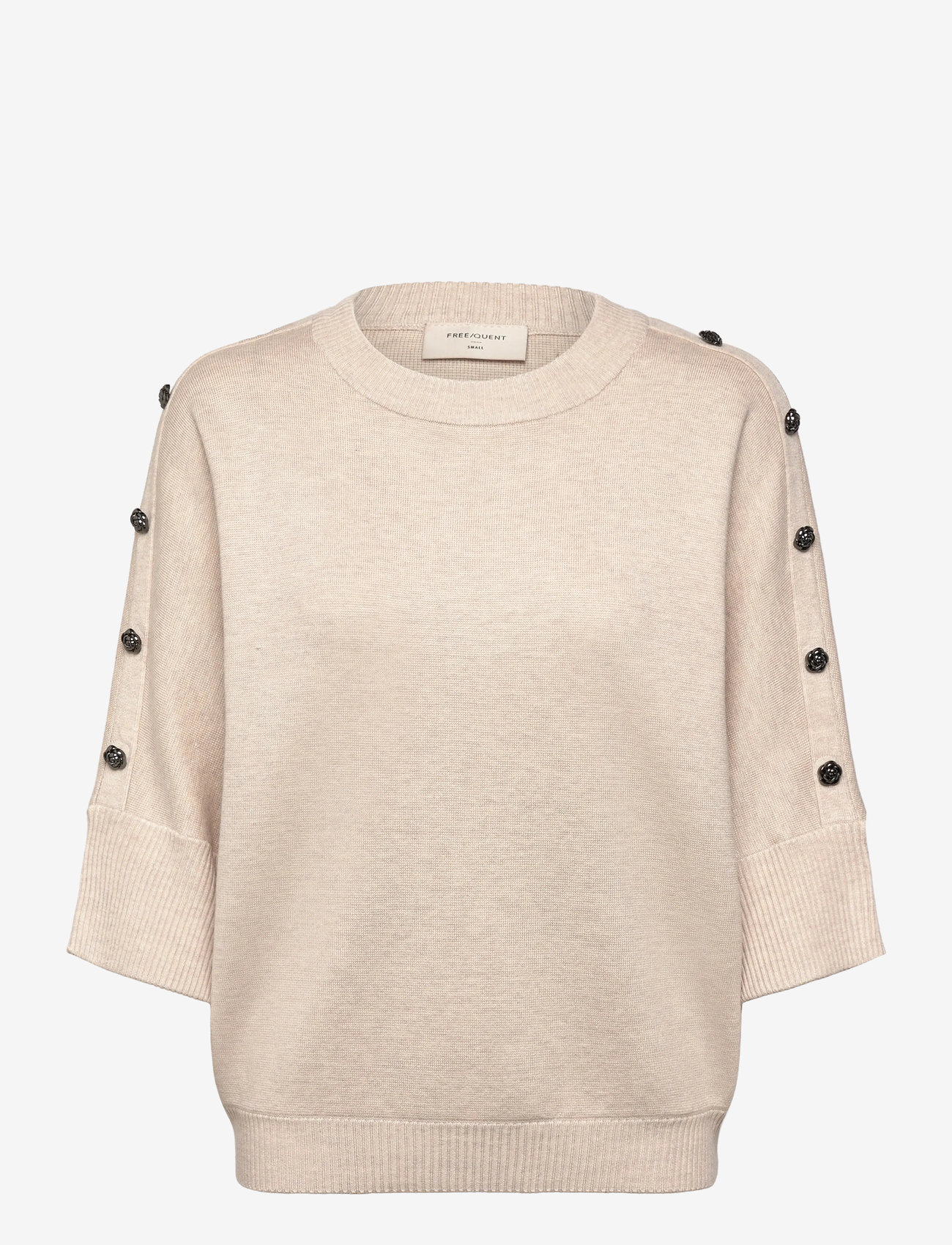 FREE/QUENT - FQANI-PULLOVER - stickade tröjor - moonbeam melange - 0