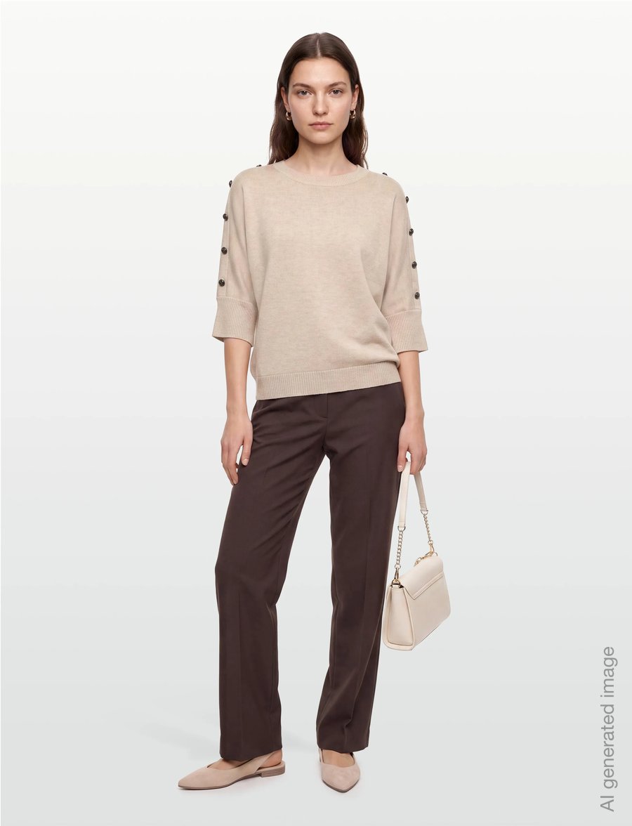 FREE/QUENT - FQANI-PULLOVER - pullover - moonbeam melange - 0