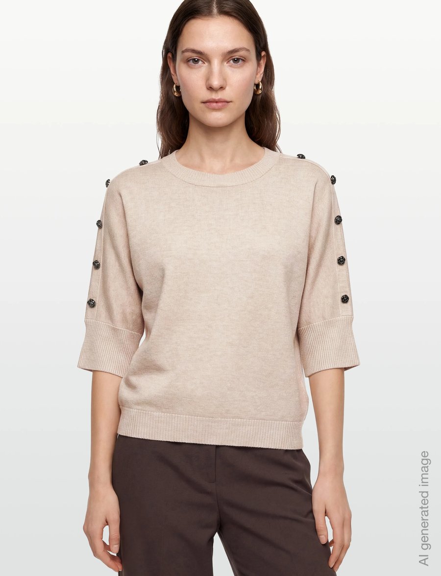 FREE/QUENT - FQANI-PULLOVER - pullover - moonbeam melange - 3