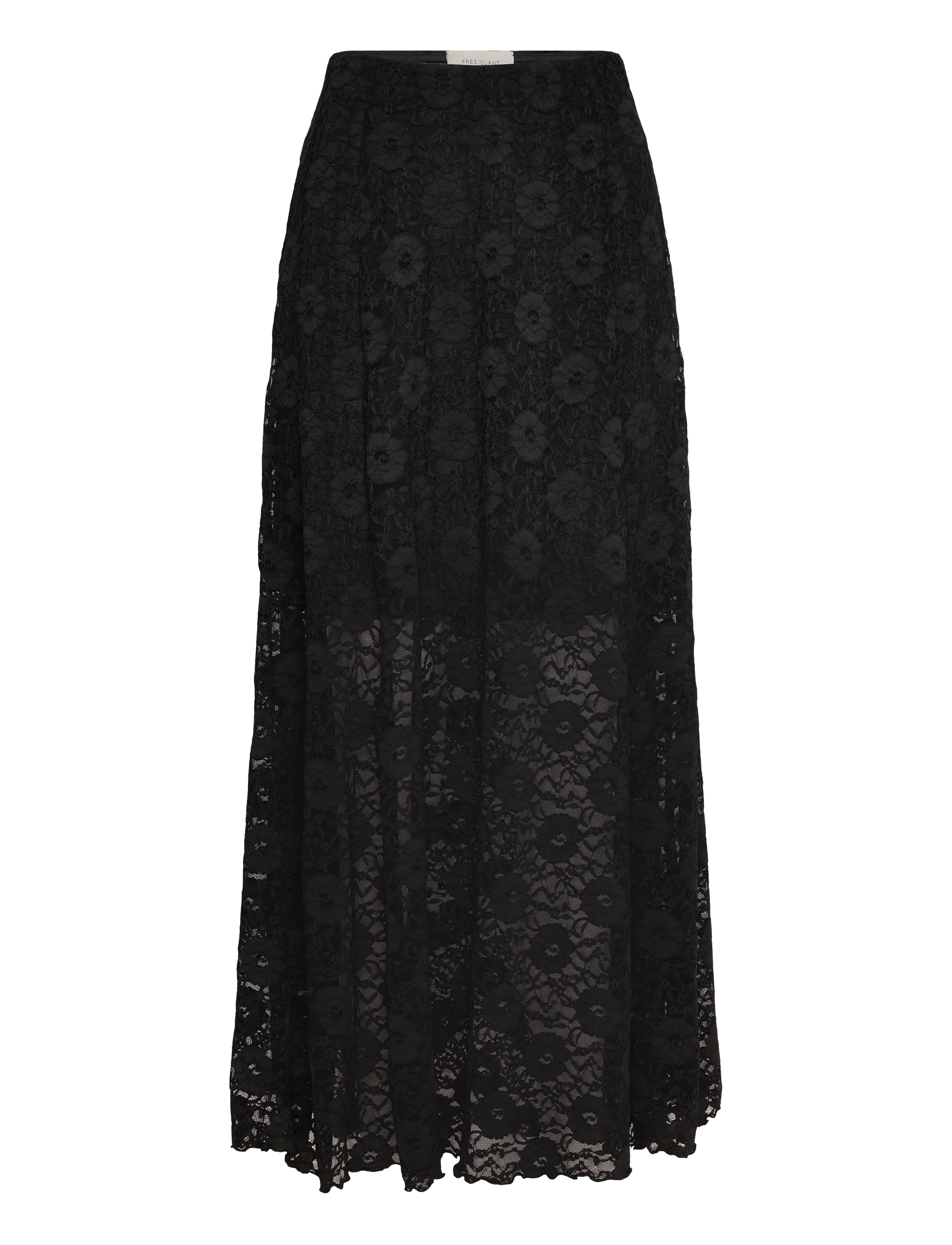 FREE/QUENT Maxi skirt from Freequent in a beautiful lace material. The skirt has a simple s - Seelikud - BLACK / black
