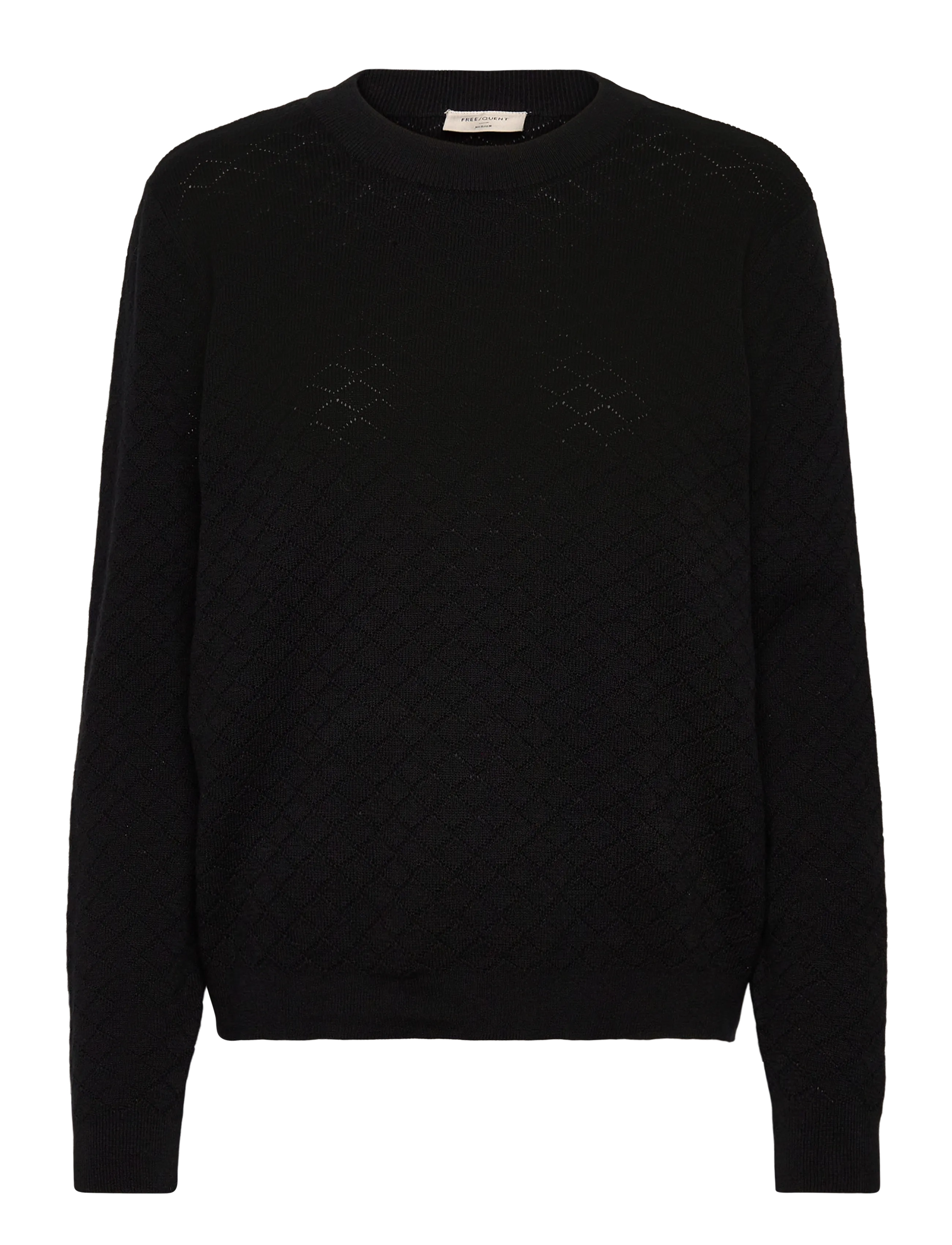 FREE/QUENT Pullover From Freequent In A Soft, Fine-Knit Material. The Pullover Has A Simple, M, Black, Strik > Trøjer, Dame