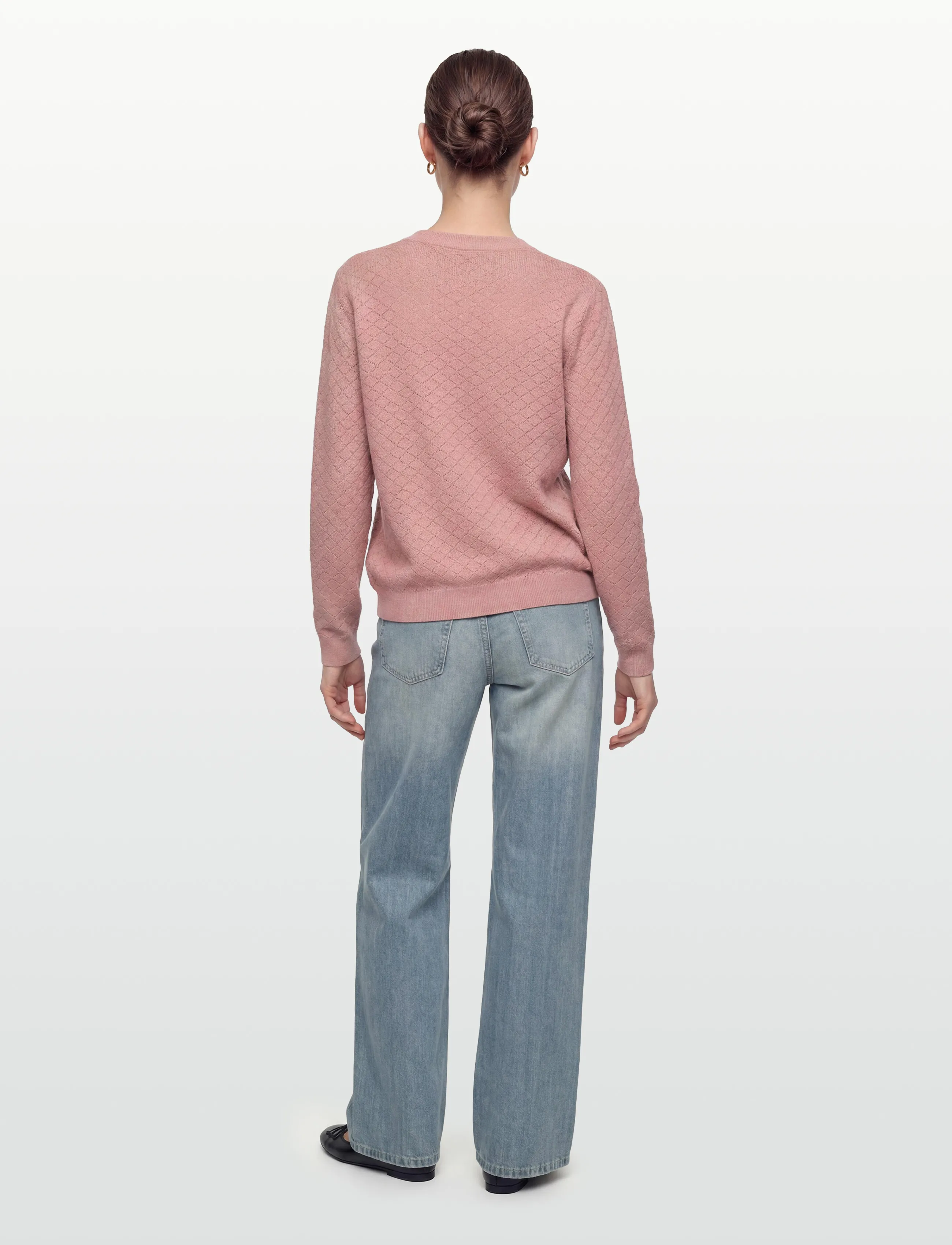FREE/QUENT - Pullover from Freequent in a soft, fine-knit material. The pullover has a simple - laveste priser - pale mauve - 4