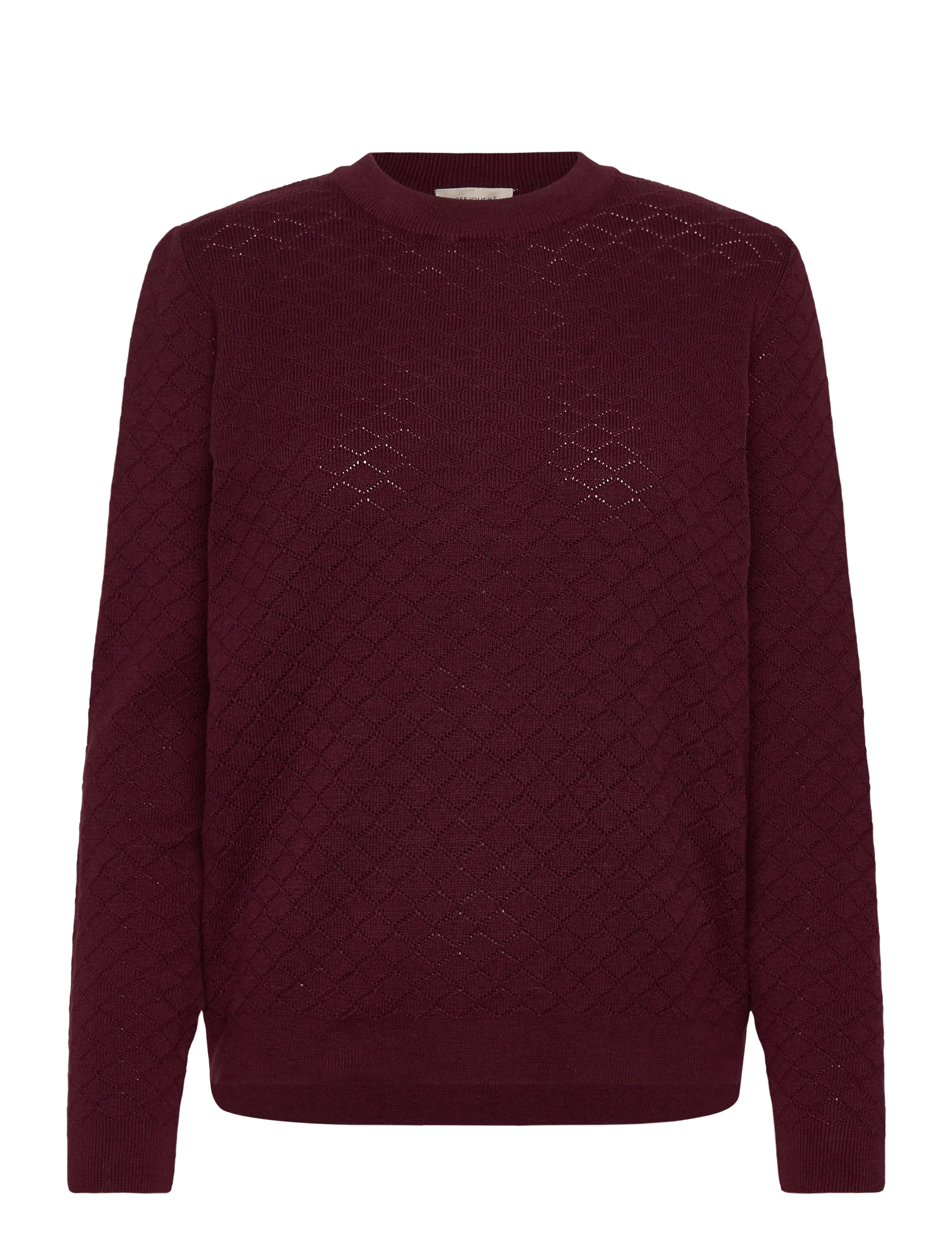 FREE/QUENT Pullover From Freequent In A Soft, Fine-Knit Material. The Pullover Has A Simple Burgundy - S - Damen