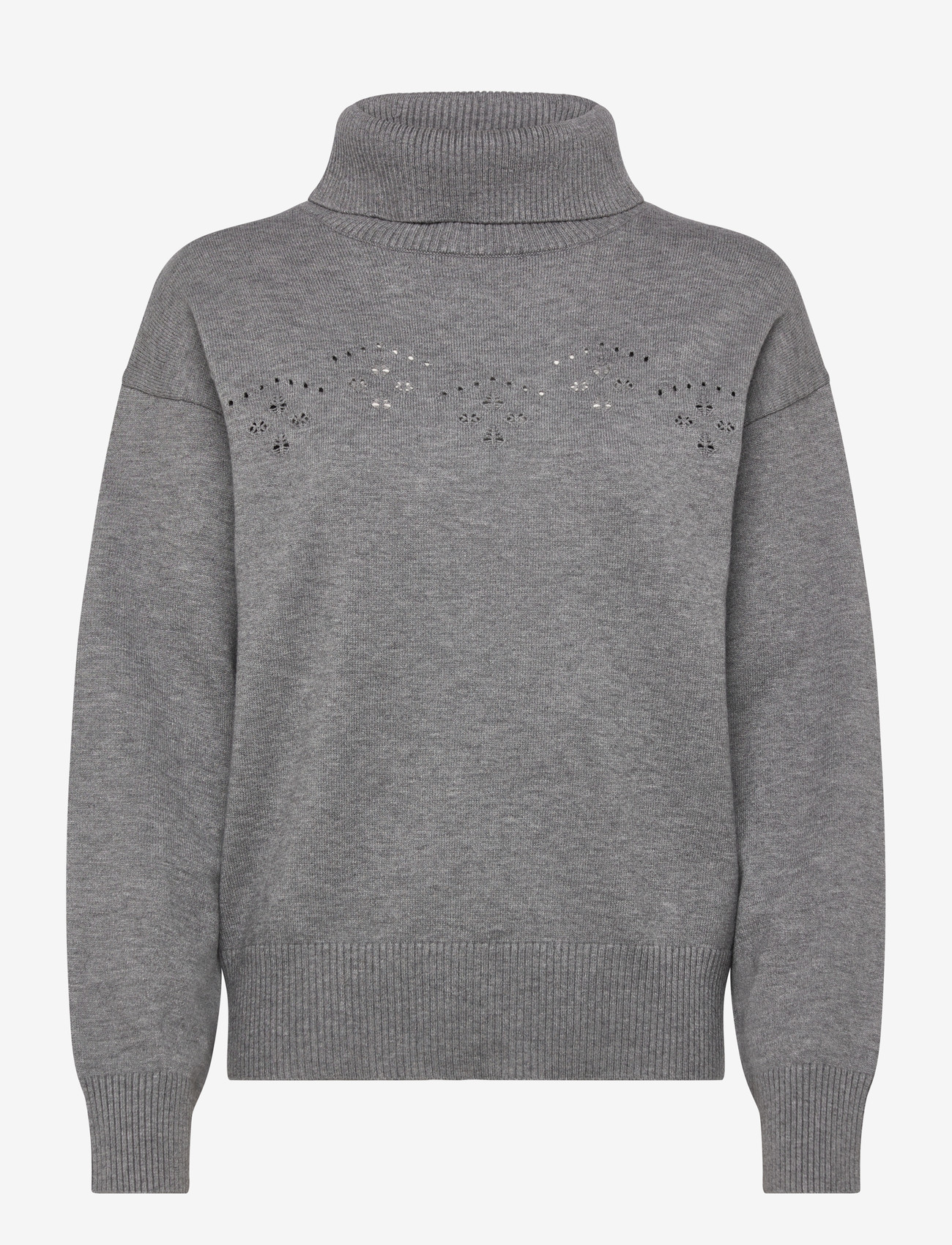 FREE/QUENT - FQCLAURA-PULLOVER - stickade tröjor - medium grey mlg. - 1