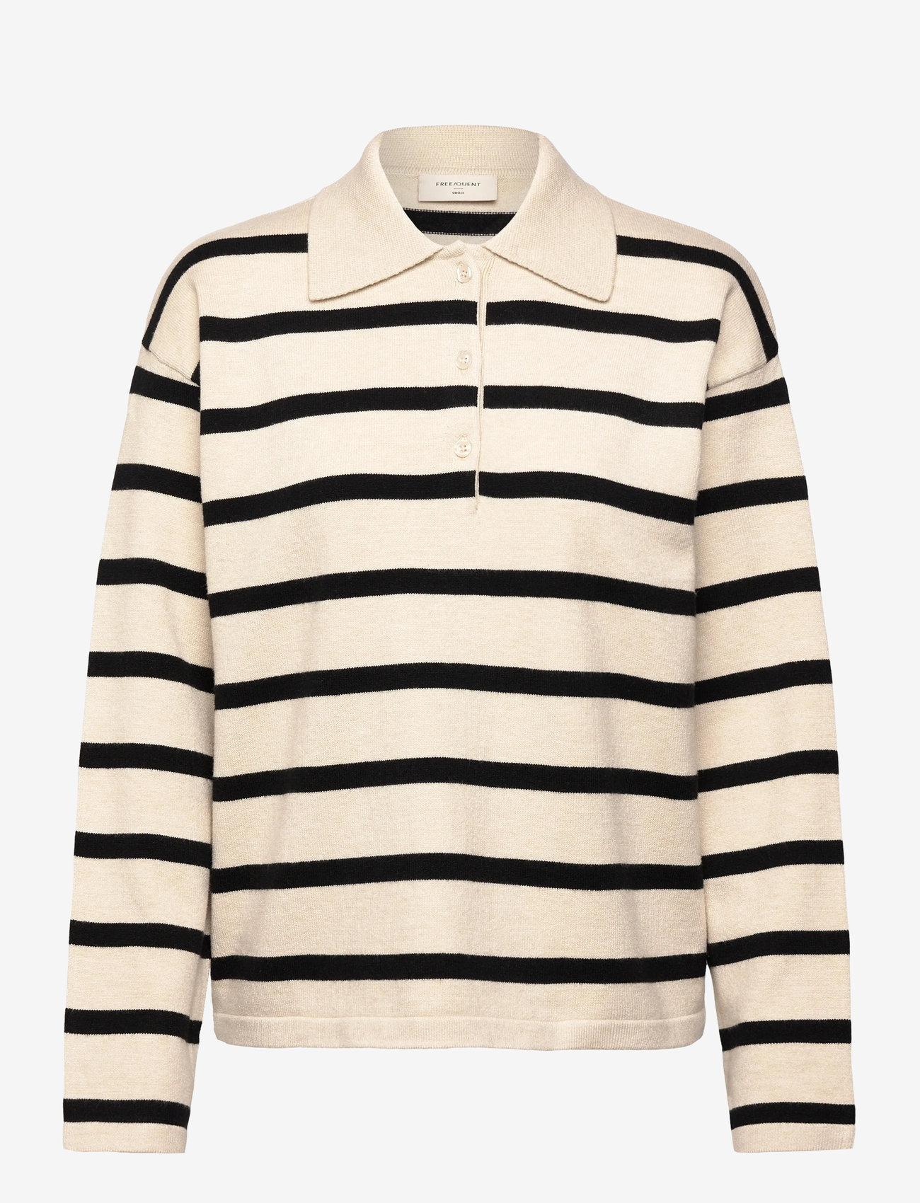 FREE/QUENT - FQCLAURA-PULLOVER - herbstliche kleidung - moonbeam melange w. black - 0