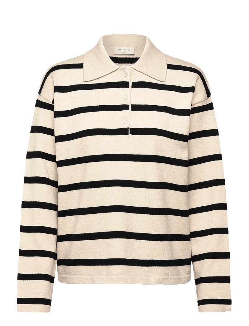 FREE/QUENT - FQCLAURA-PULLOVER - pullover - moonbeam melange w. black - 1