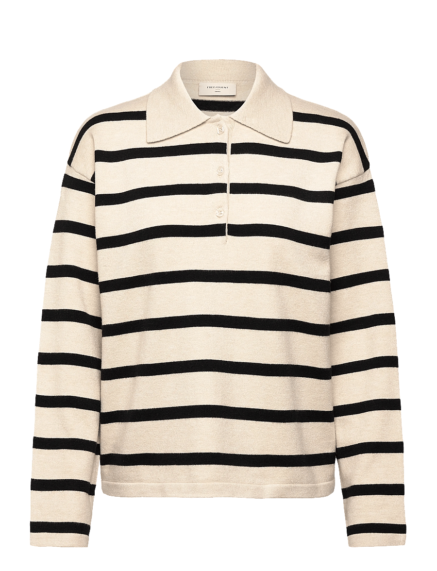 FREE/QUENT - FQCLAURA-PULLOVER - pullover - moonbeam melange w. black - 1