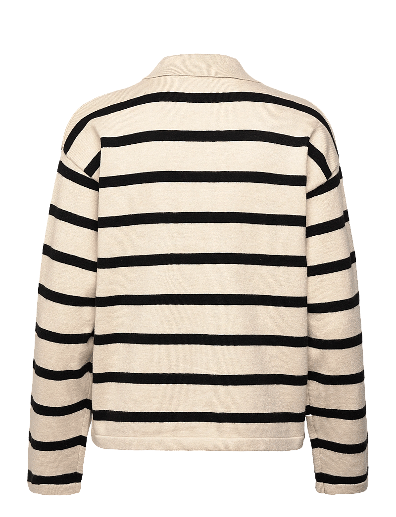 FREE/QUENT - FQCLAURA-PULLOVER - pullover - moonbeam melange w. black - 2