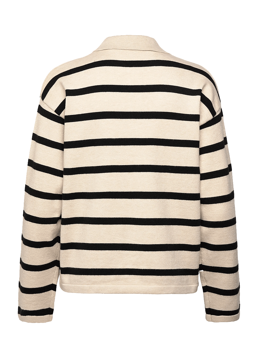 FREE/QUENT - FQCLAURA-PULLOVER - pullover - moonbeam melange w. black - 2