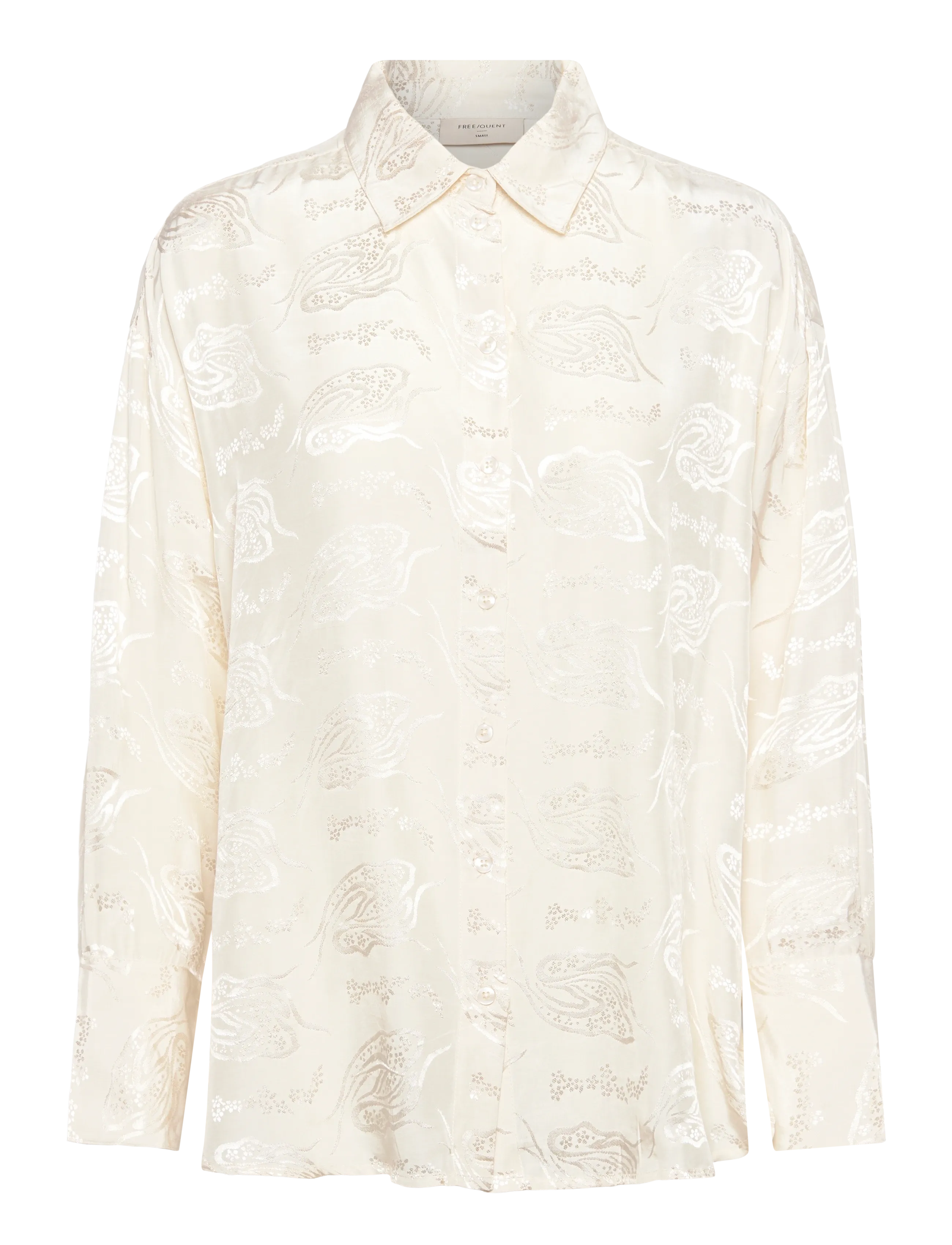 FREE/QUENT FQLUXA-SHIRT - Bluser - MOONBEAM / cream