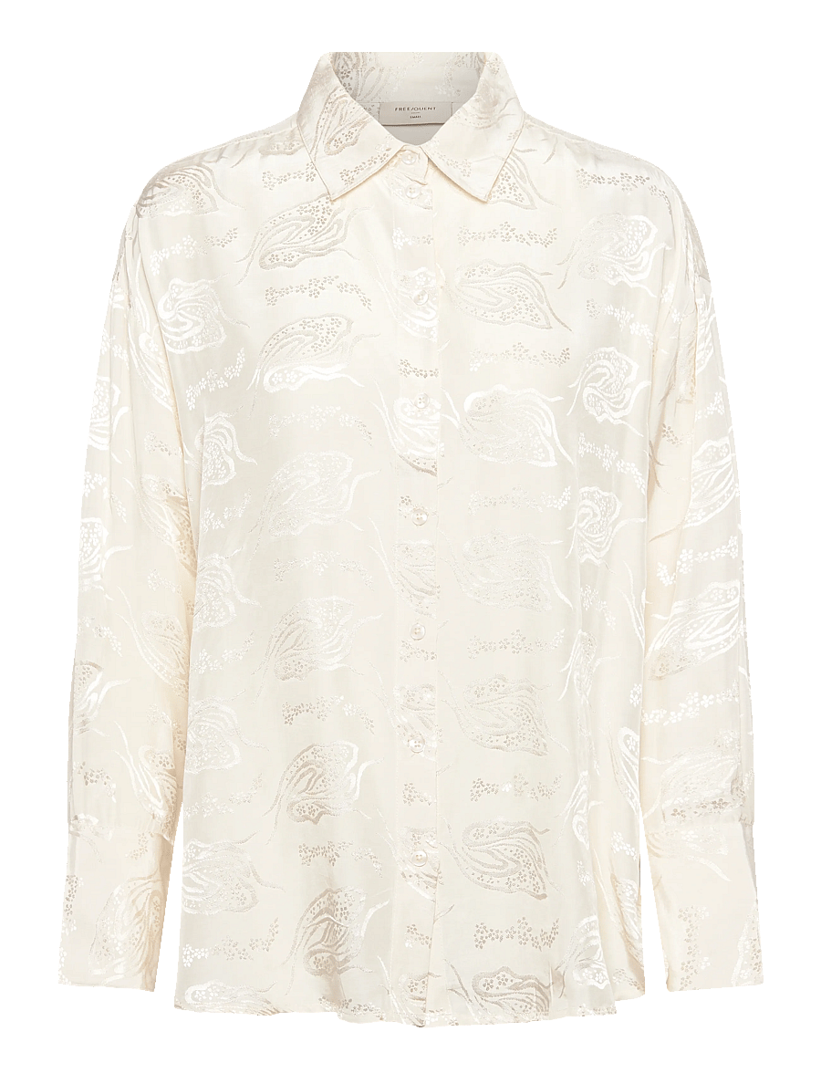 FREE/QUENT - Shirt from Freequent in a light material with allover print. The shirt has a sim - blouses à manches longues - moonbeam - 0