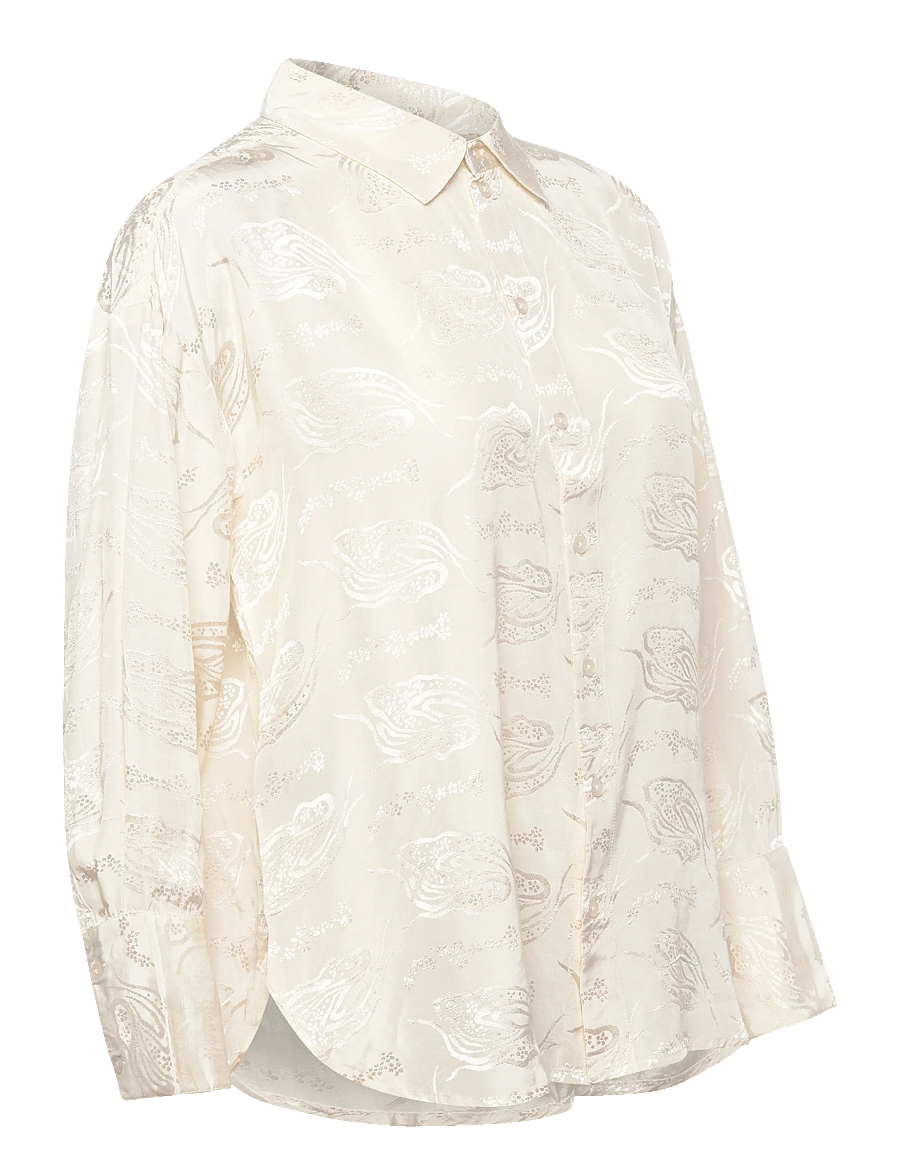 FREE/QUENT - Shirt from Freequent in a light material with allover print. The shirt has a sim - blouses à manches longues - moonbeam - 2