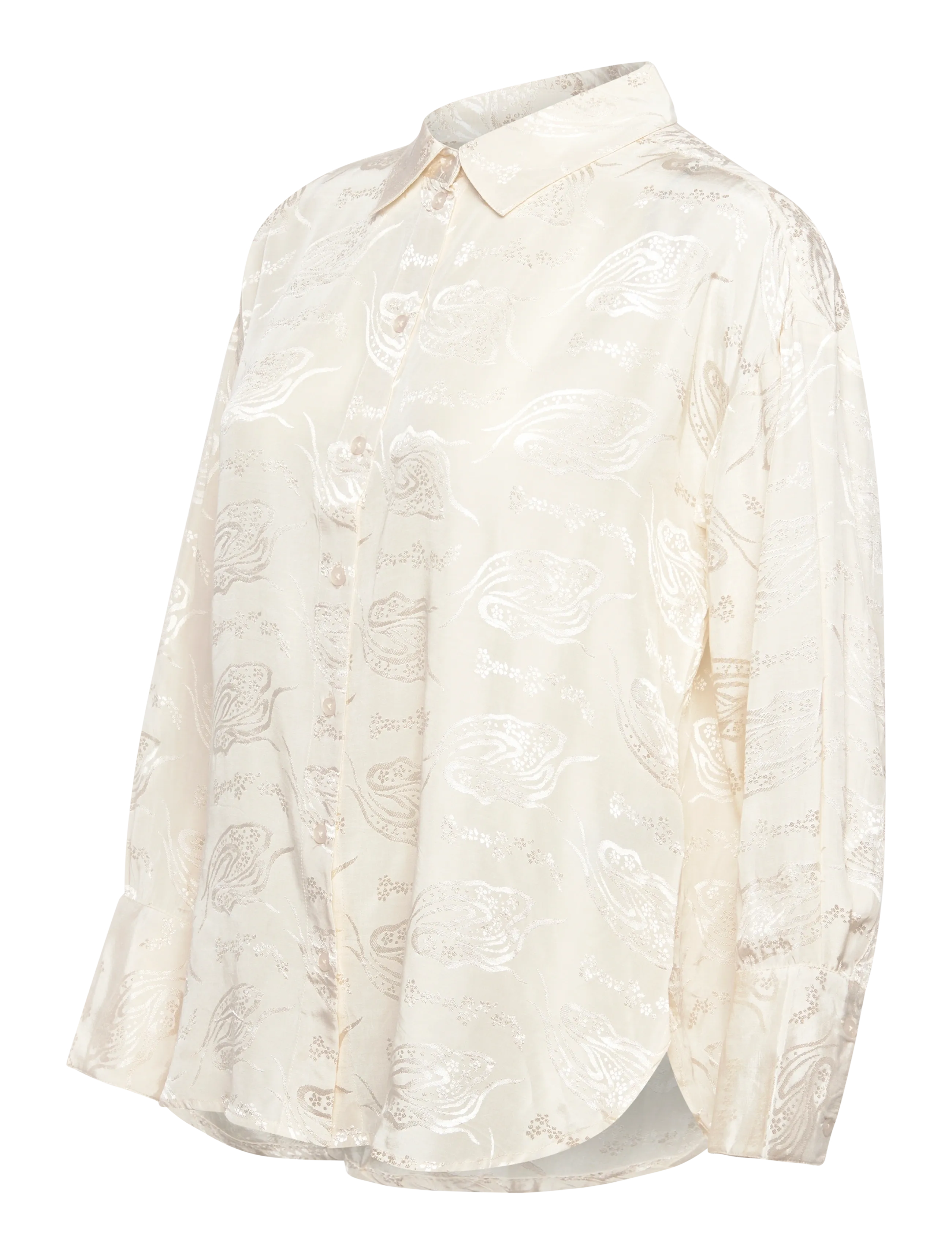 FREE/QUENT - Shirt from Freequent in a light material with allover print. The shirt has a sim - blouses à manches longues - moonbeam - 3