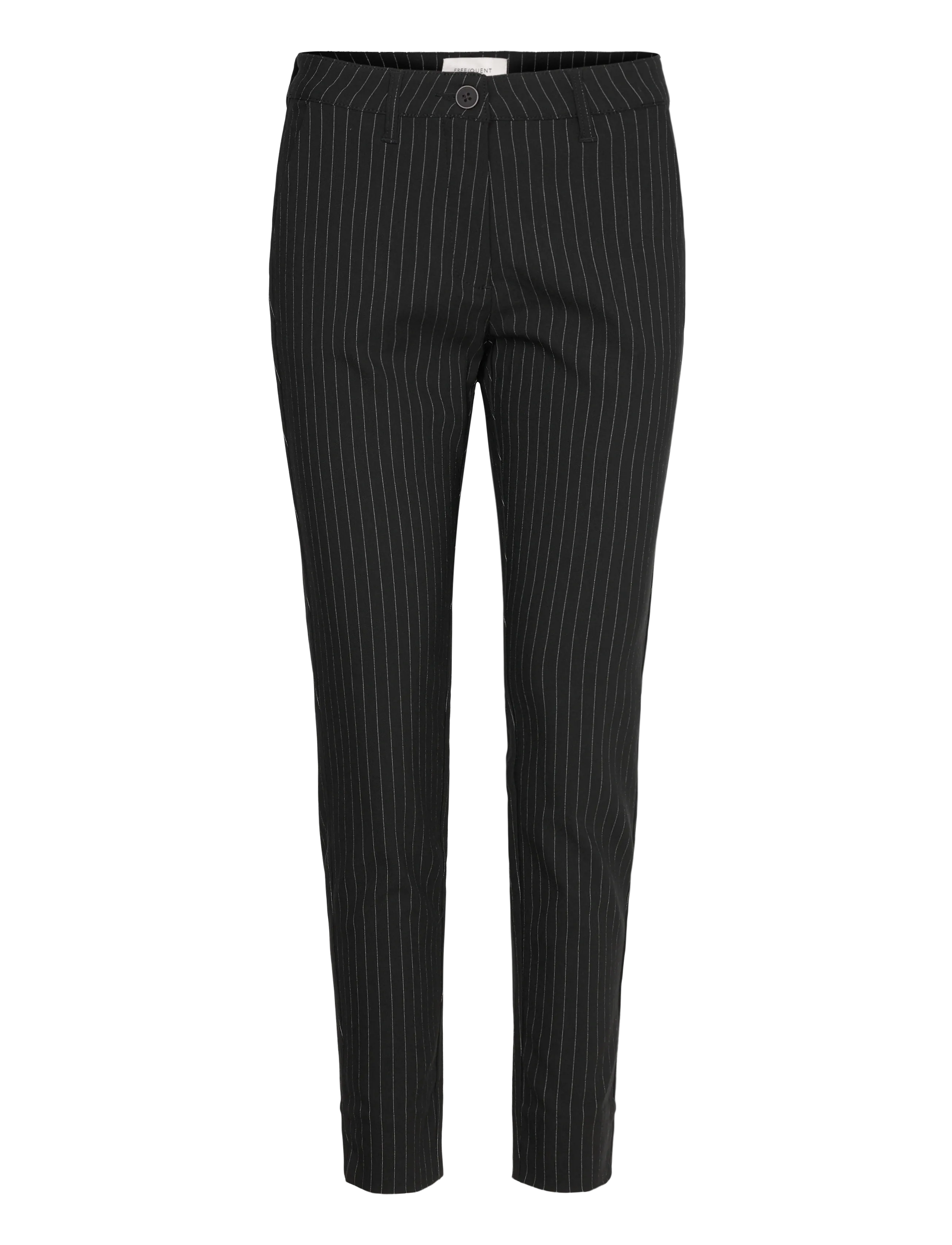 FREE/QUENT FQREX-PANTS - Kontorskläder - BLACK W. STAR OFF-WHITE / black