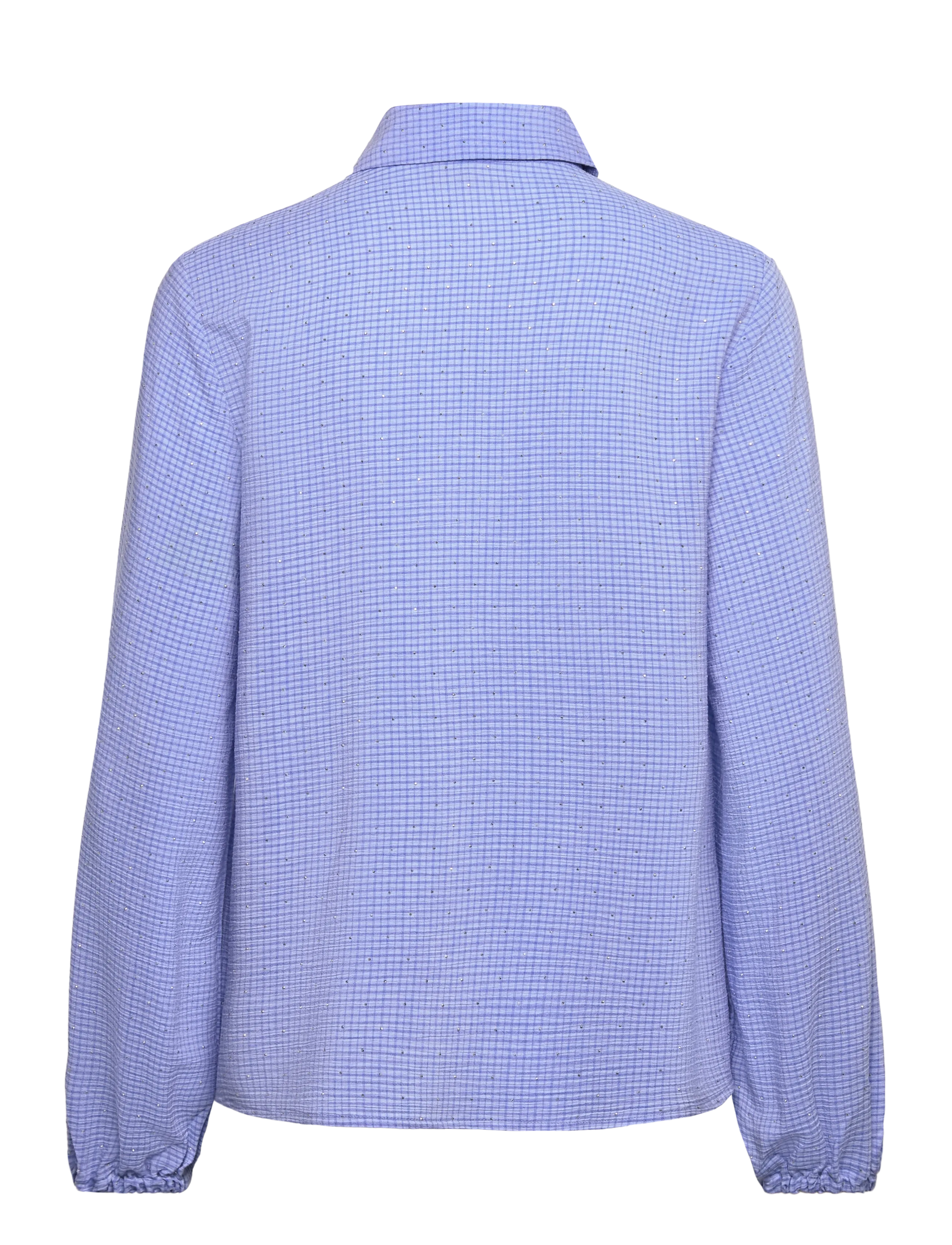 FREE/QUENT - Shirt from Freequent in a checkered texture with pearl details. The shirt has a - wedgewood melange - 1