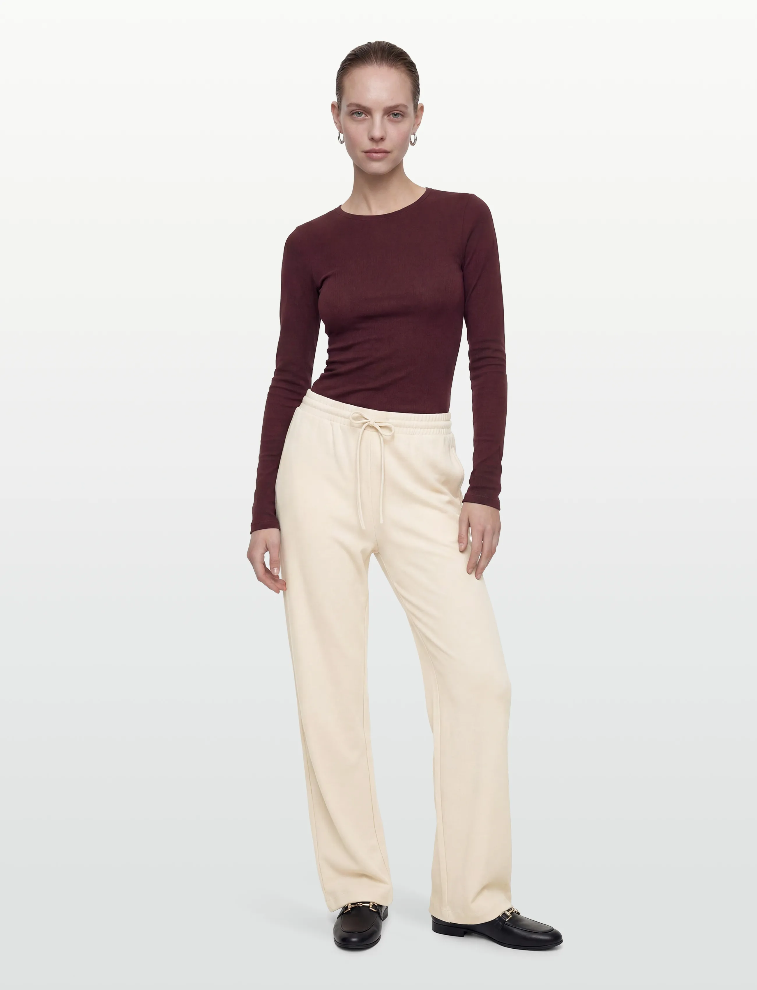 FREE/QUENT Fqnanni-Pants, M, Cream, Bukser > Brede Ben, Dame