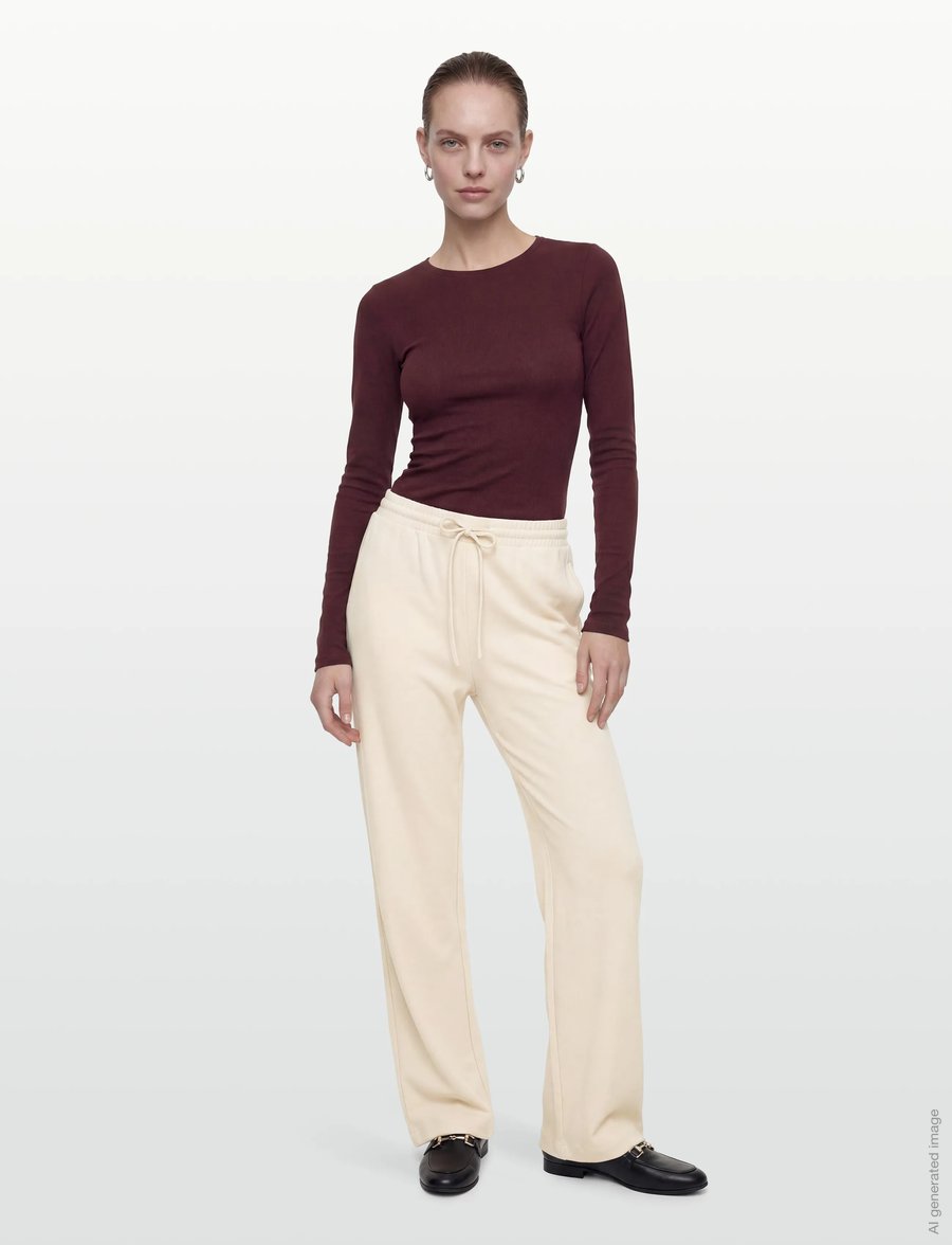 FREE/QUENT - FQNANNI-PANTS - hosen mit weitem bein - moonbeam - 0