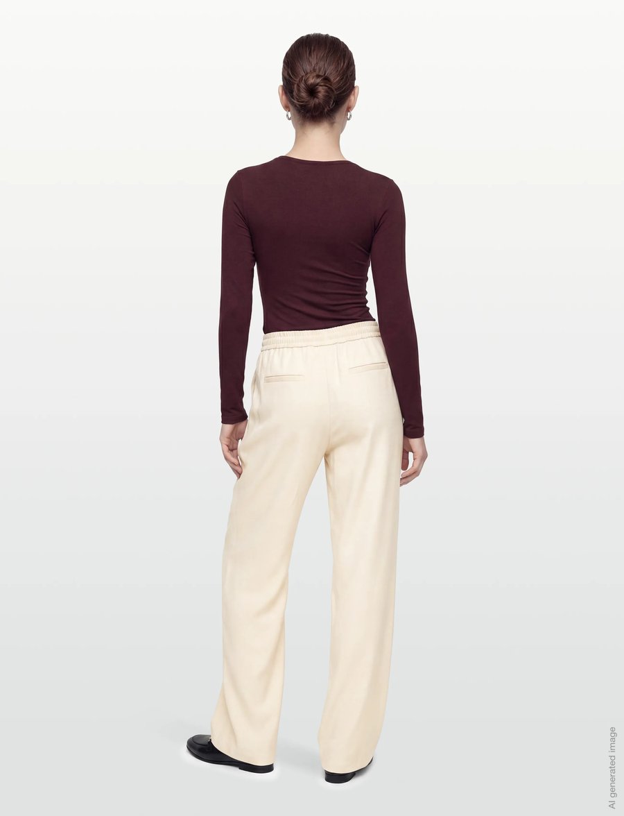 FREE/QUENT - FQNANNI-PANTS - hosen mit weitem bein - moonbeam - 4